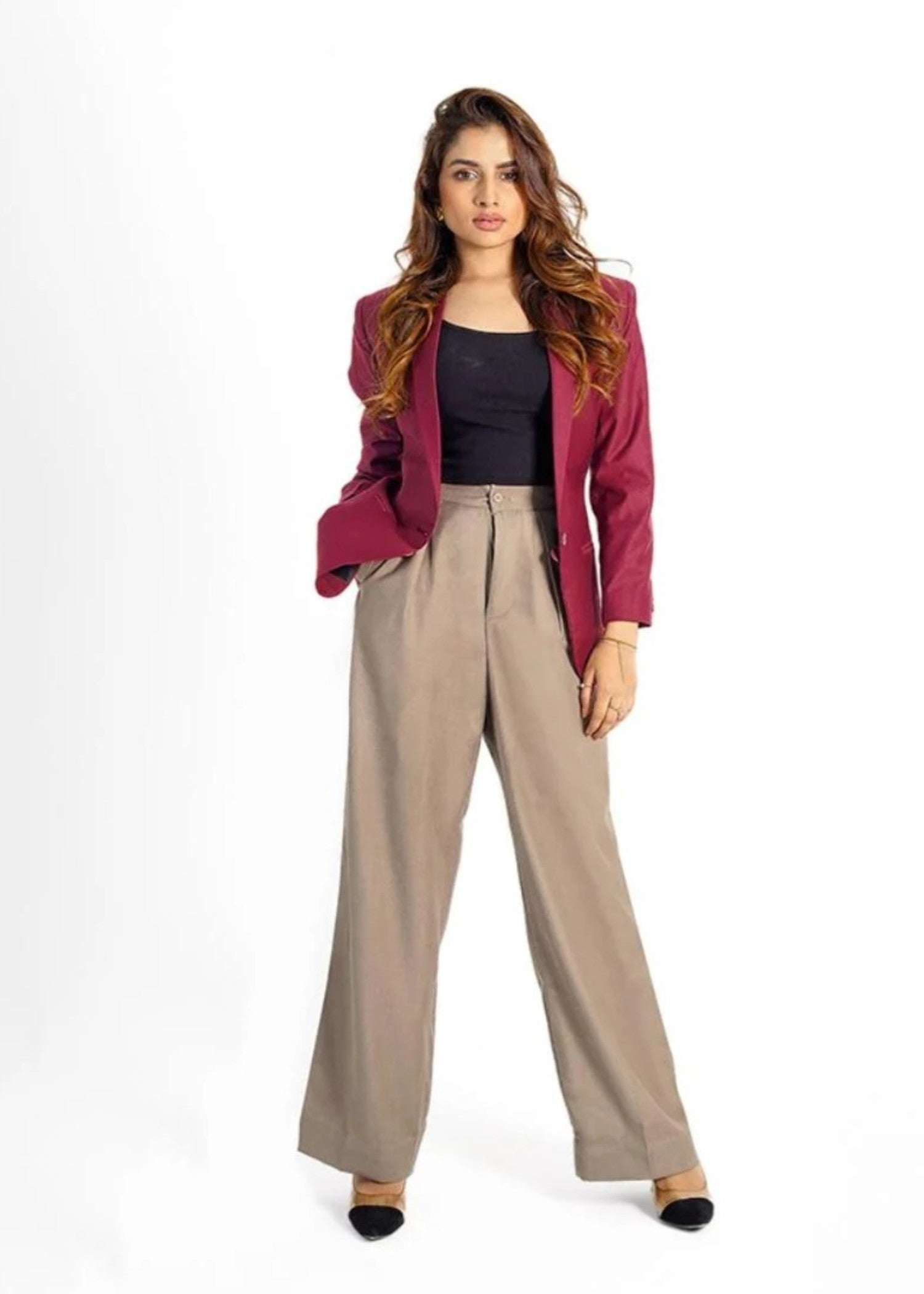 polycotton Pants in Beige