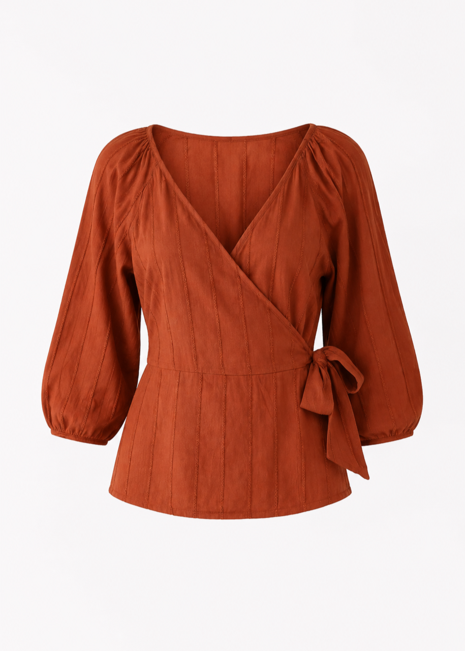 linen Blouse in Russet brown