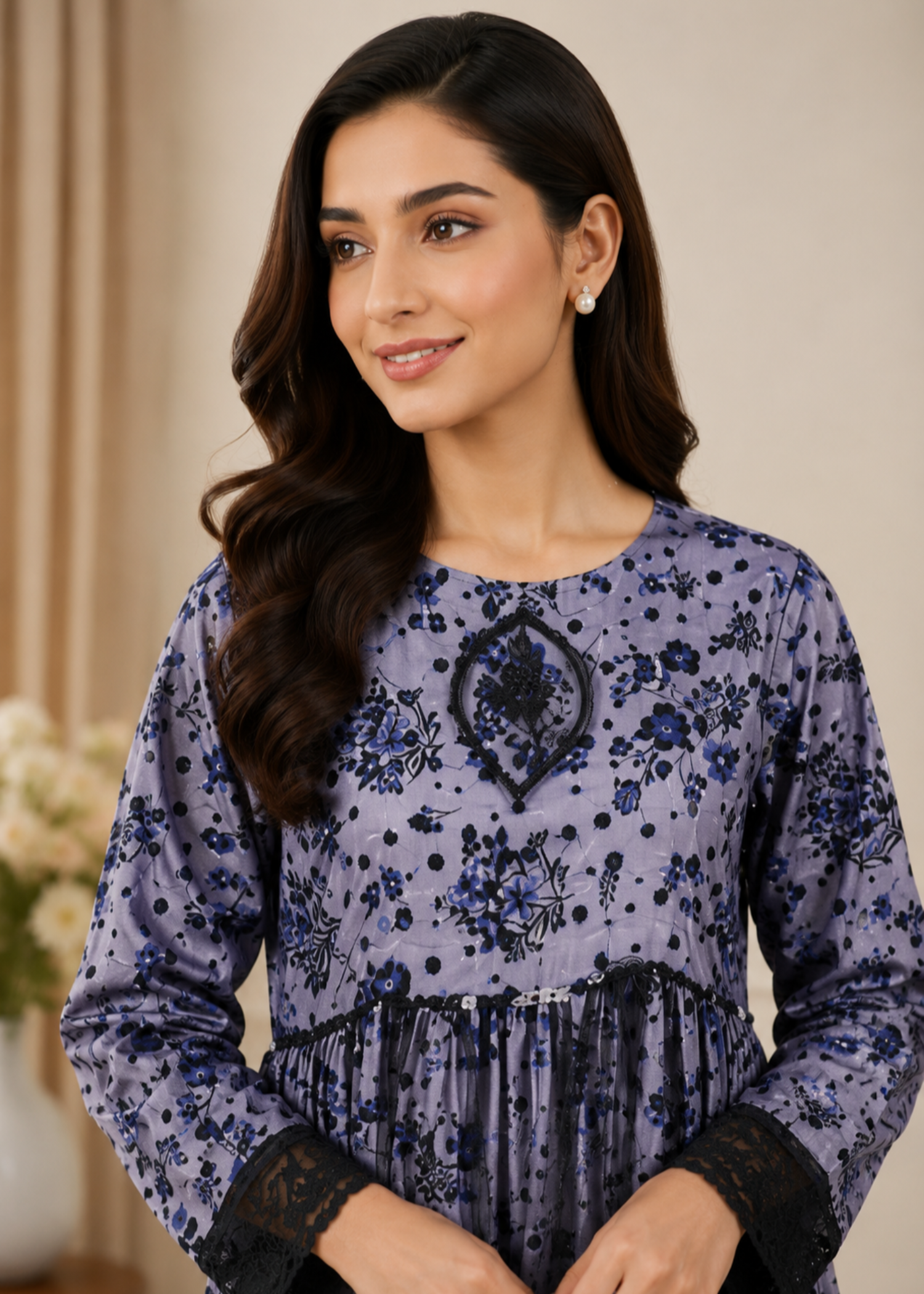 net Maxi in Steel blue