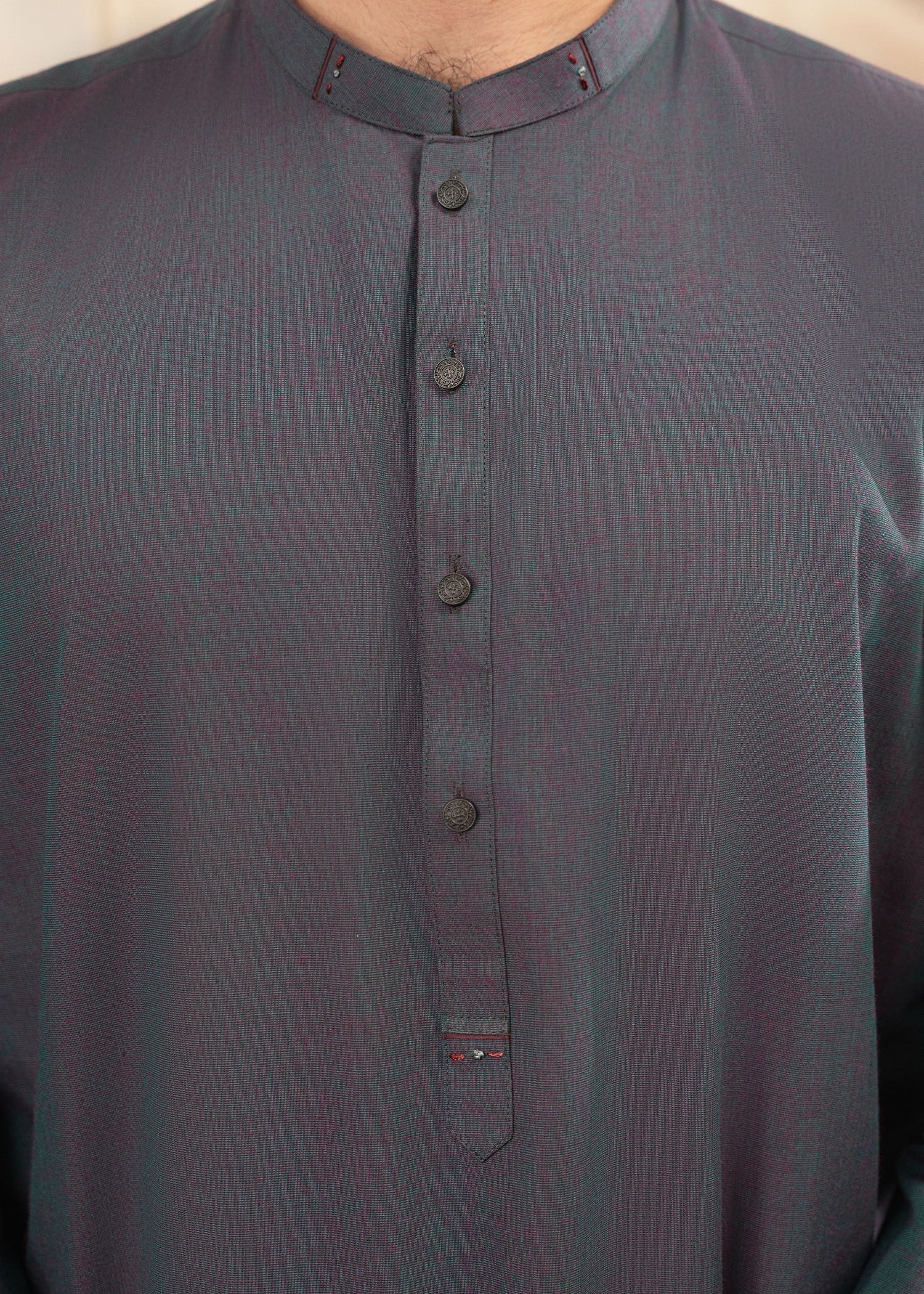 cotton Shalwar Kameez in Dark grey