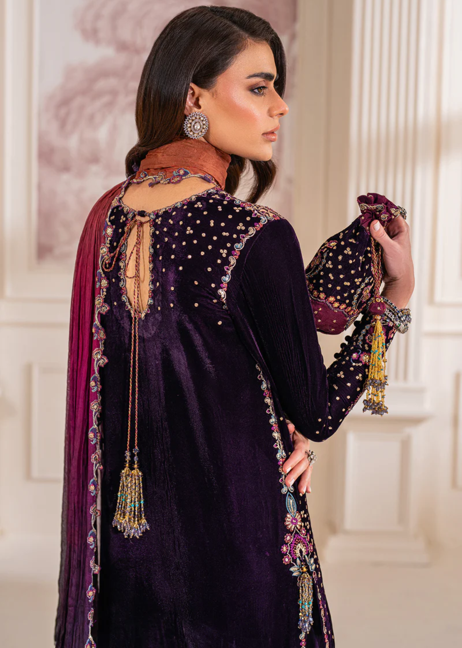 velvet Unstitched in Deep purple