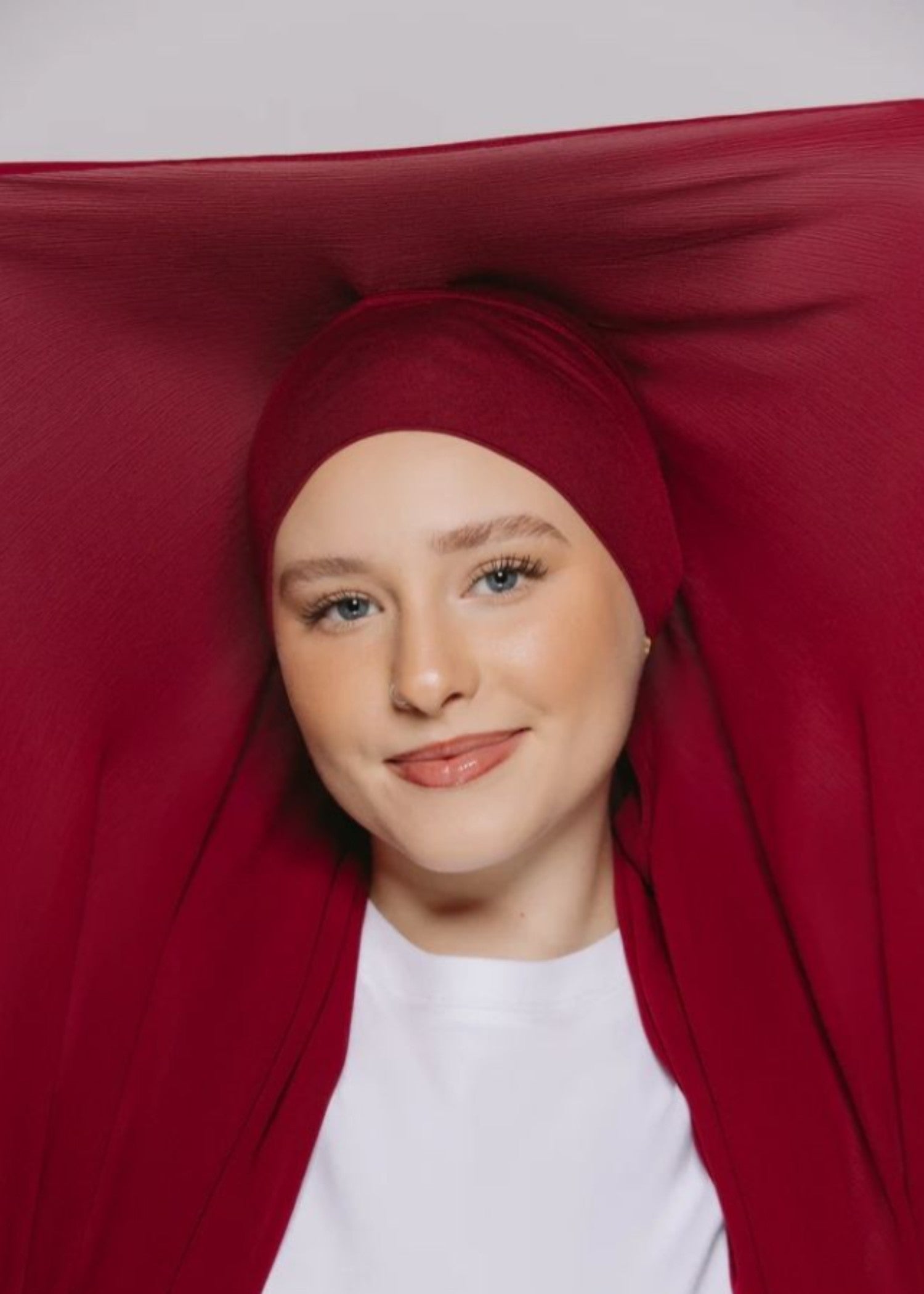 georgette Hijab in Maroon