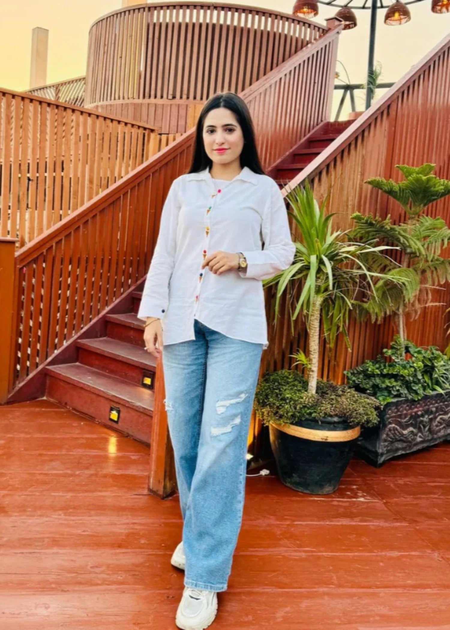 cotton Formal Shirt in White