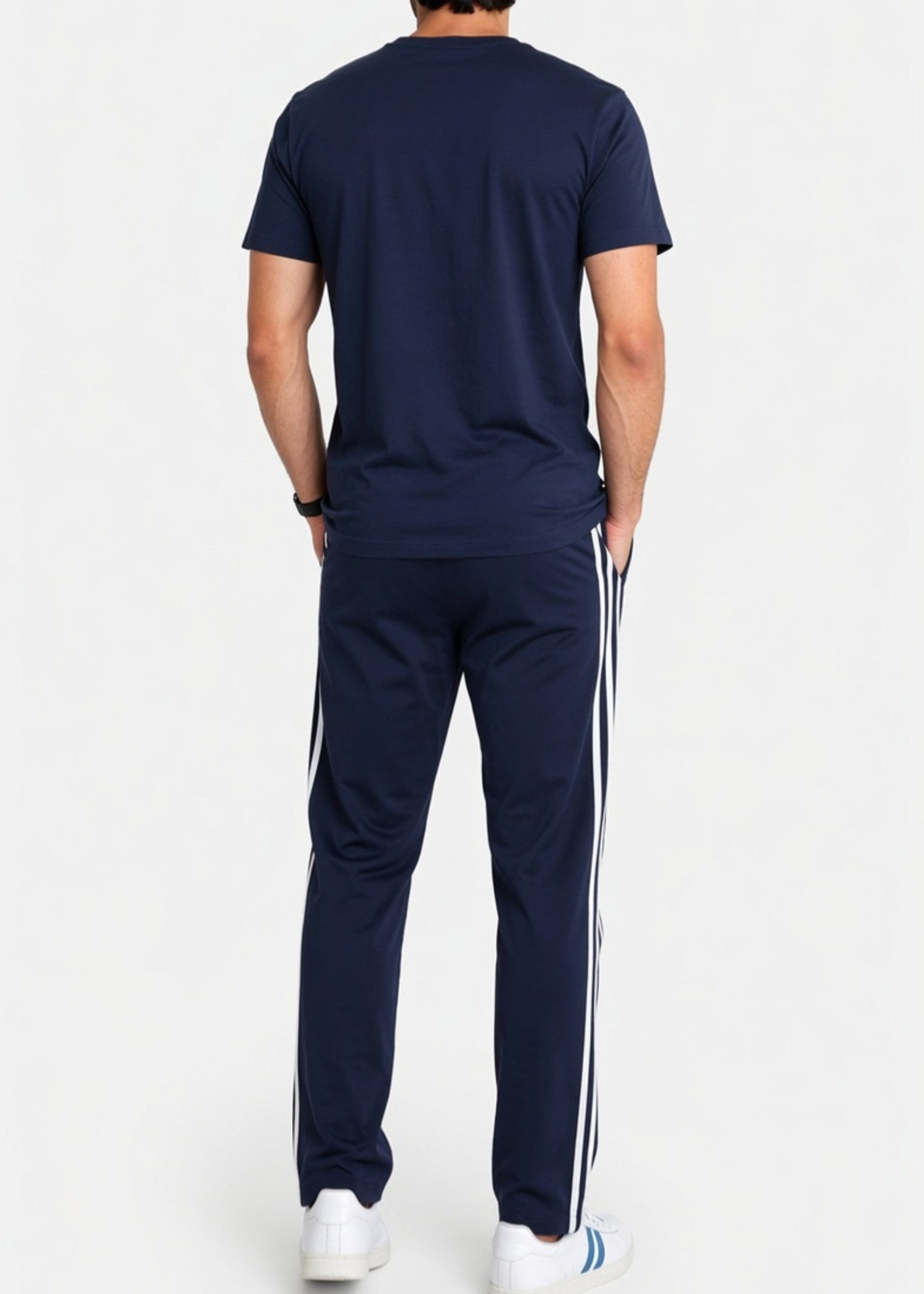 cotton jersey Tracksuit in Navy blue