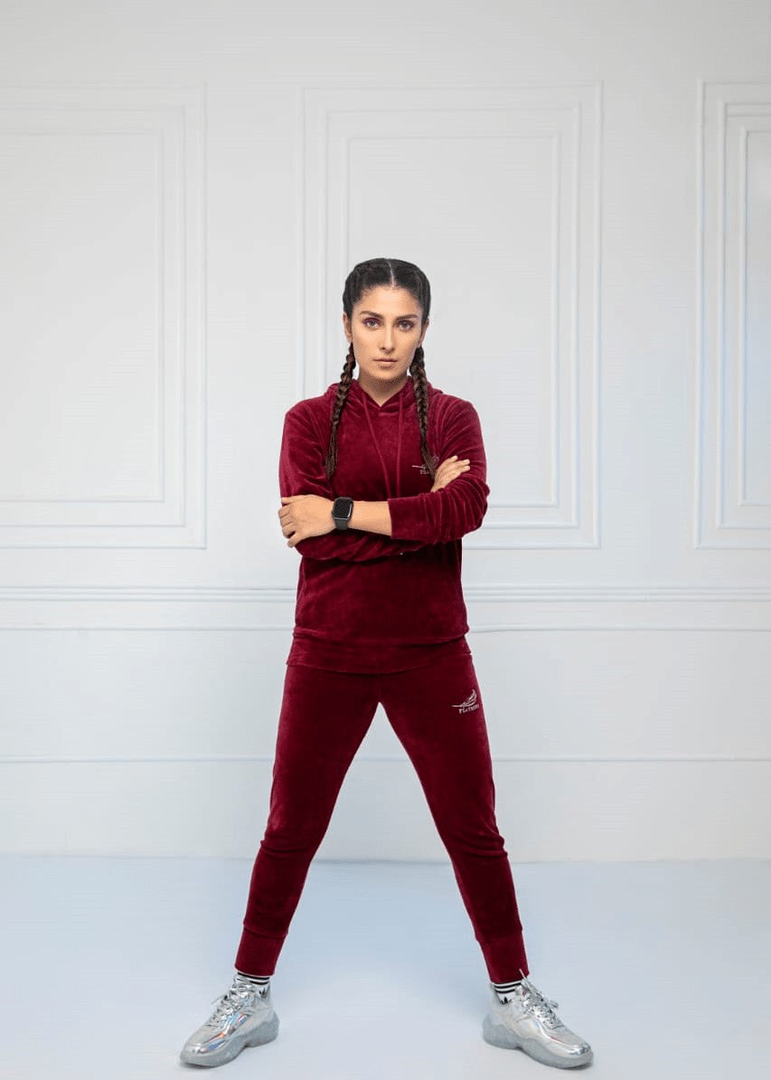 terry Tracksuit in Maroon