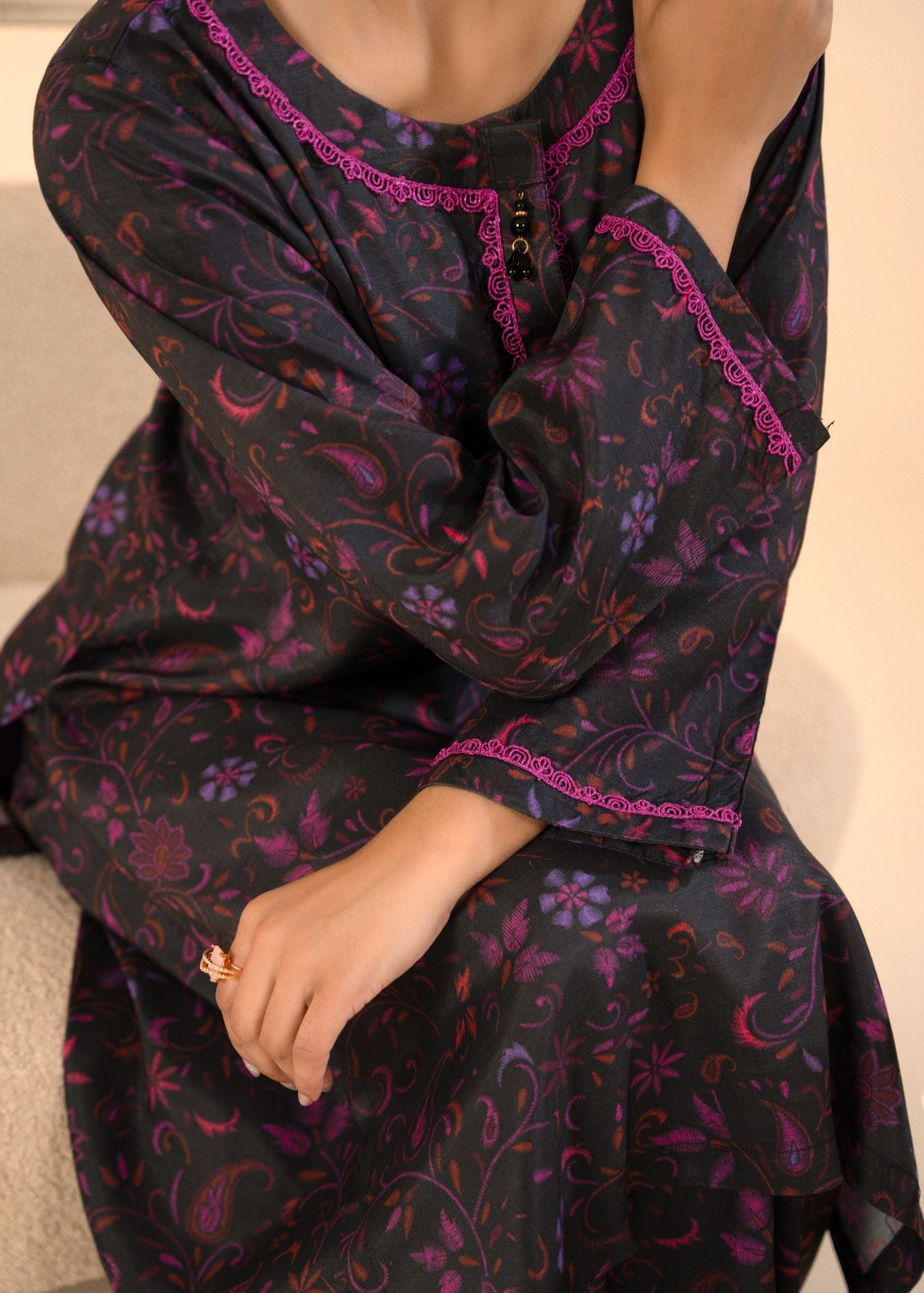 viscose Co Ord Sets in Plum