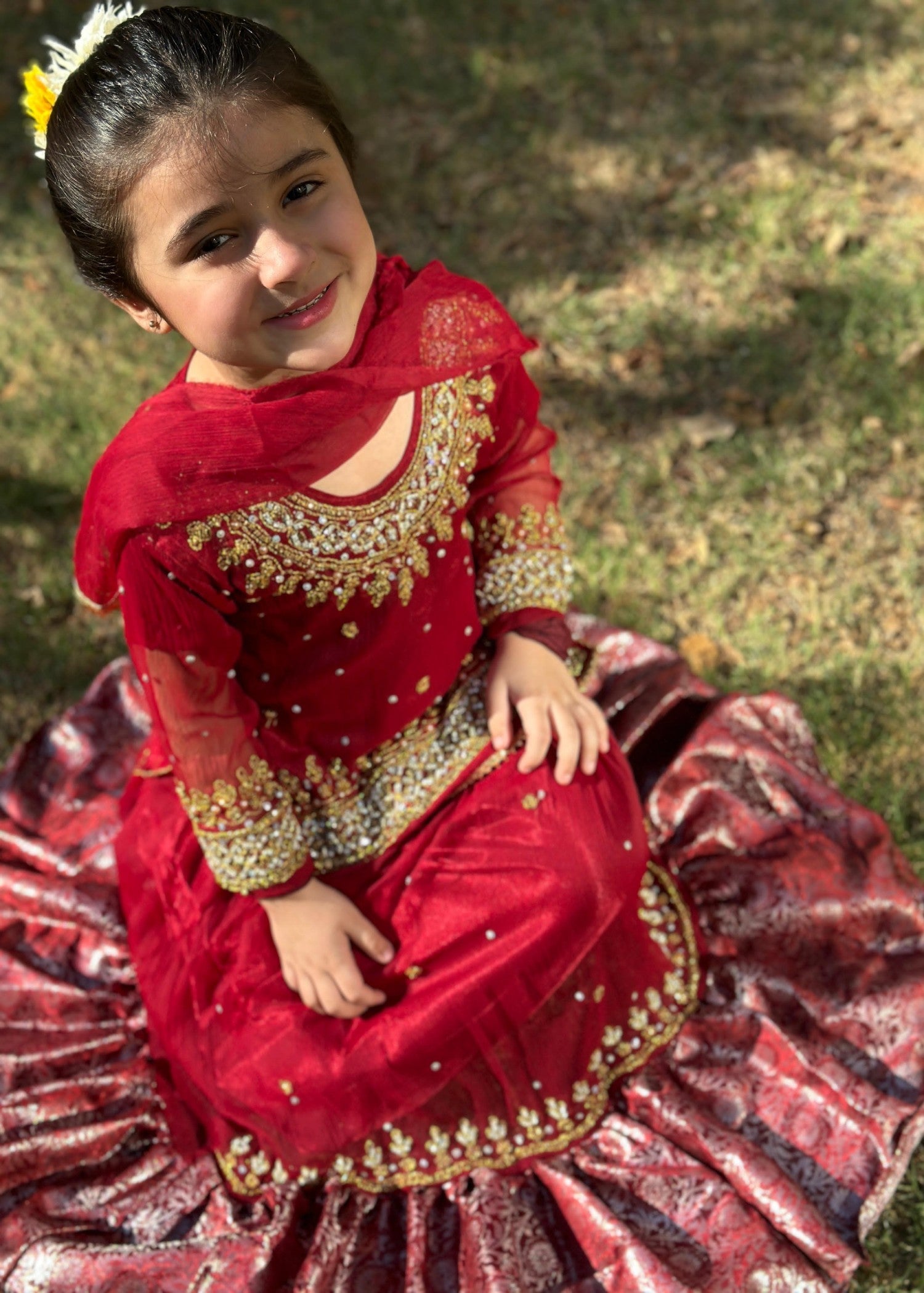 chiffon Lehenga in Maroon
