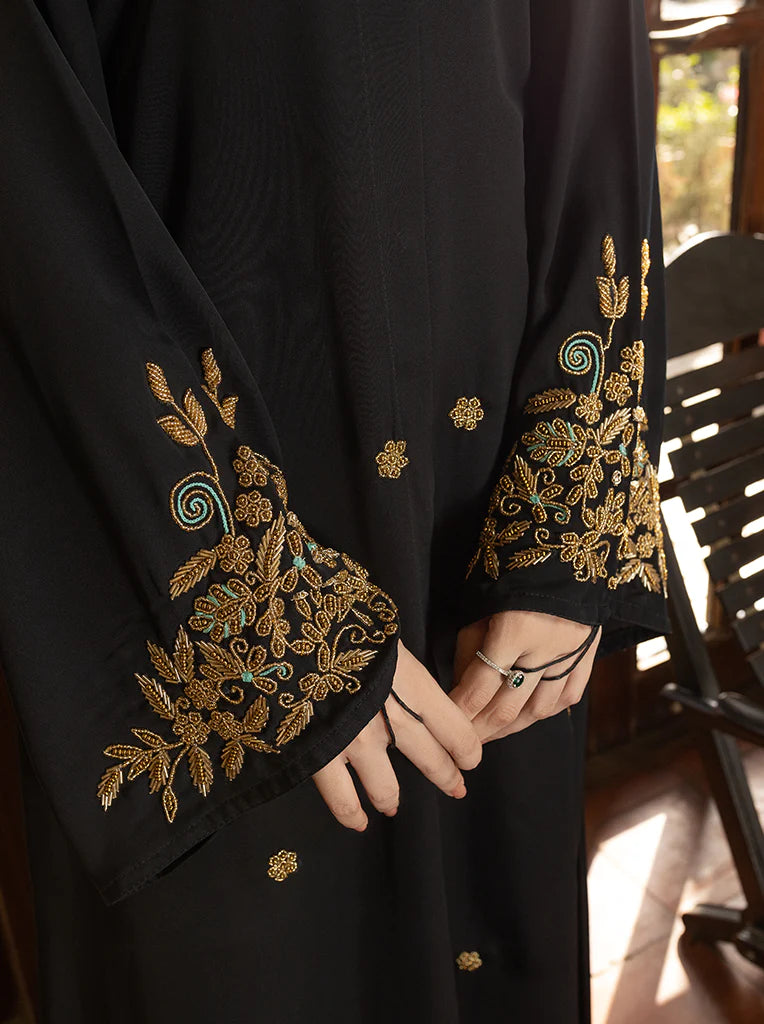 nidha Abaya in Black