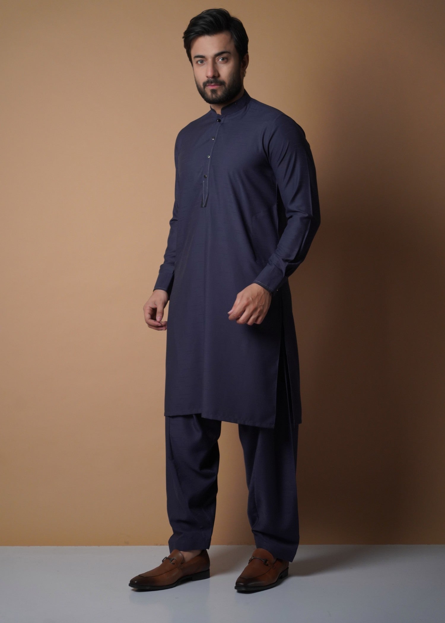 cotton viscose Shalwar Kameez in Purple