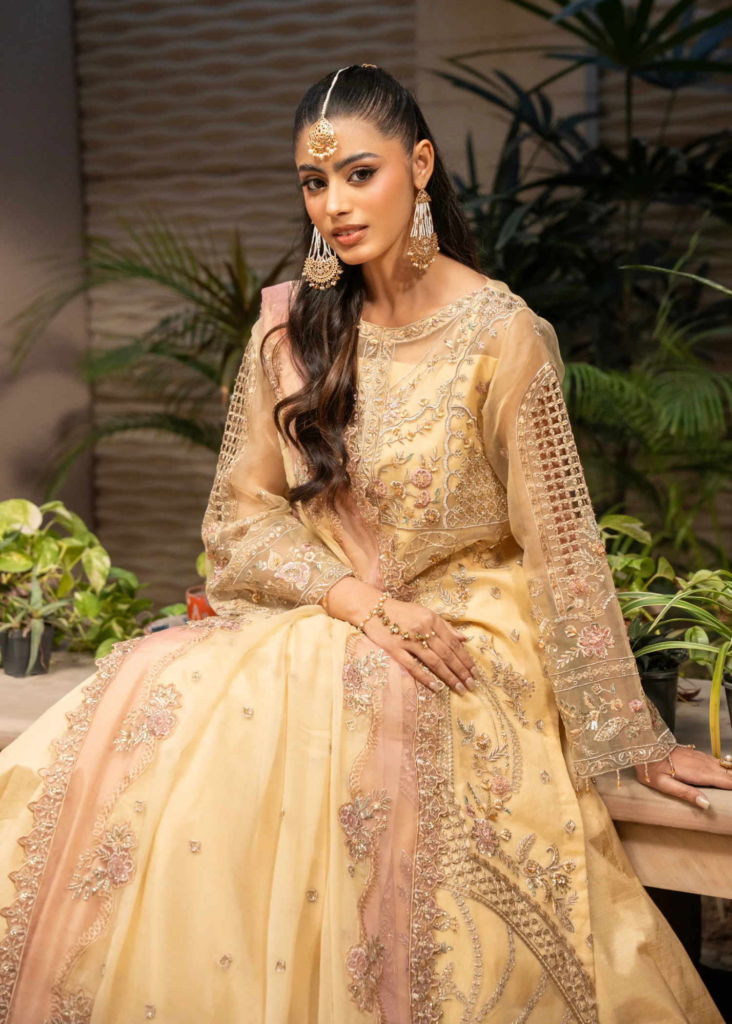 silk Unstitched in Light yellow