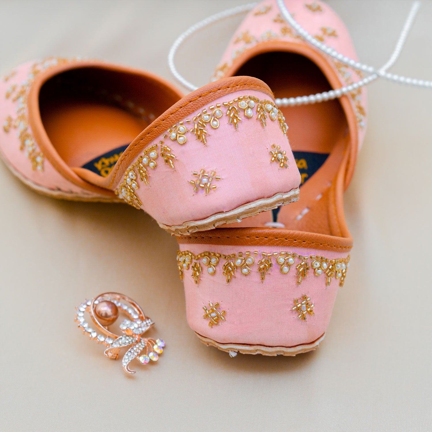 Khussa in Pink by - High Quality Women Khussa PHZ9965
