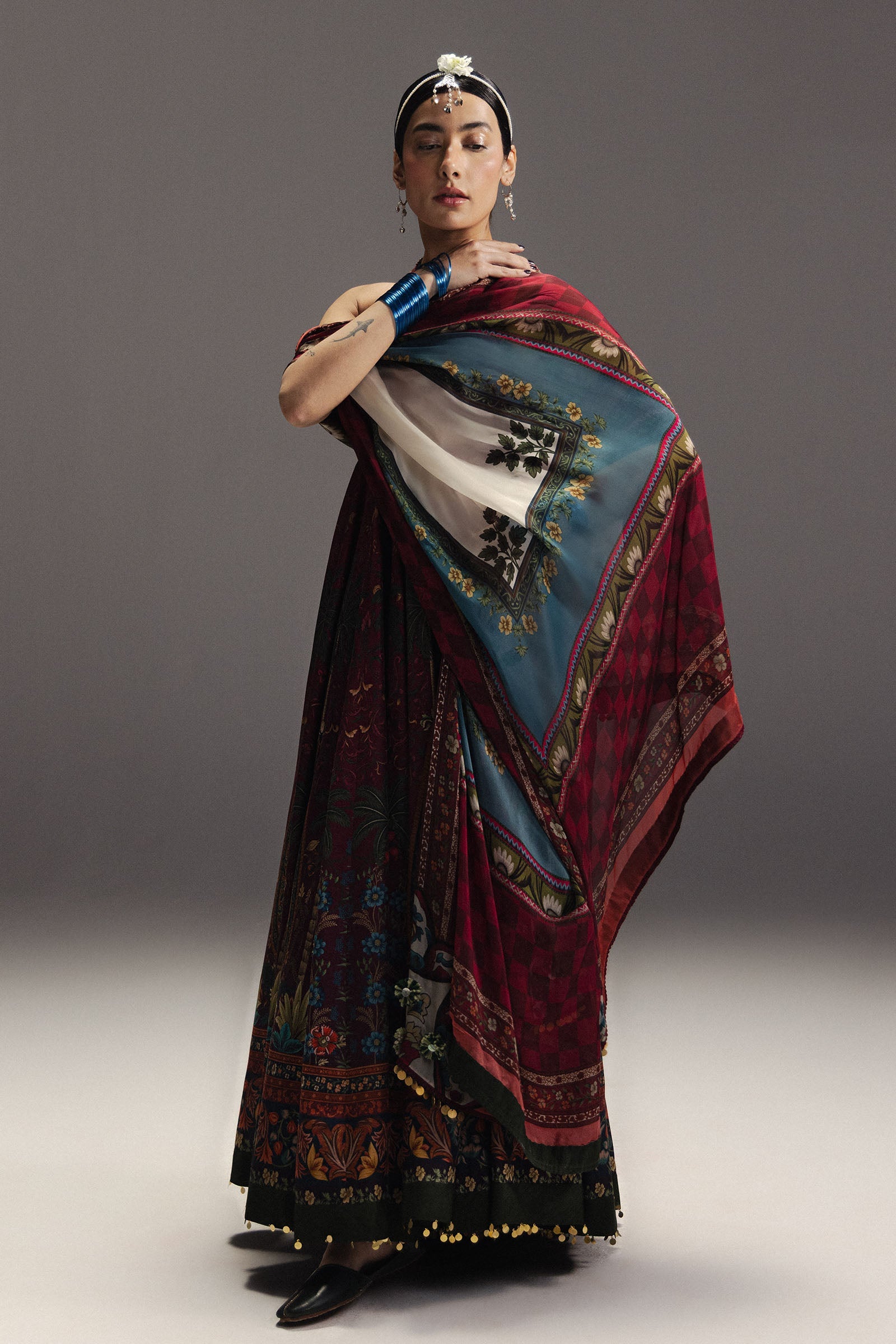 Anarkali Festive Luxury Lawn – Firdaus-D6