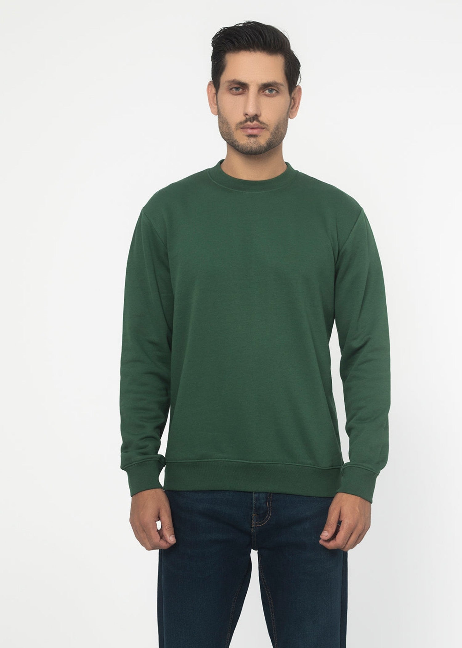 interlock knit Sweatshirt in Green