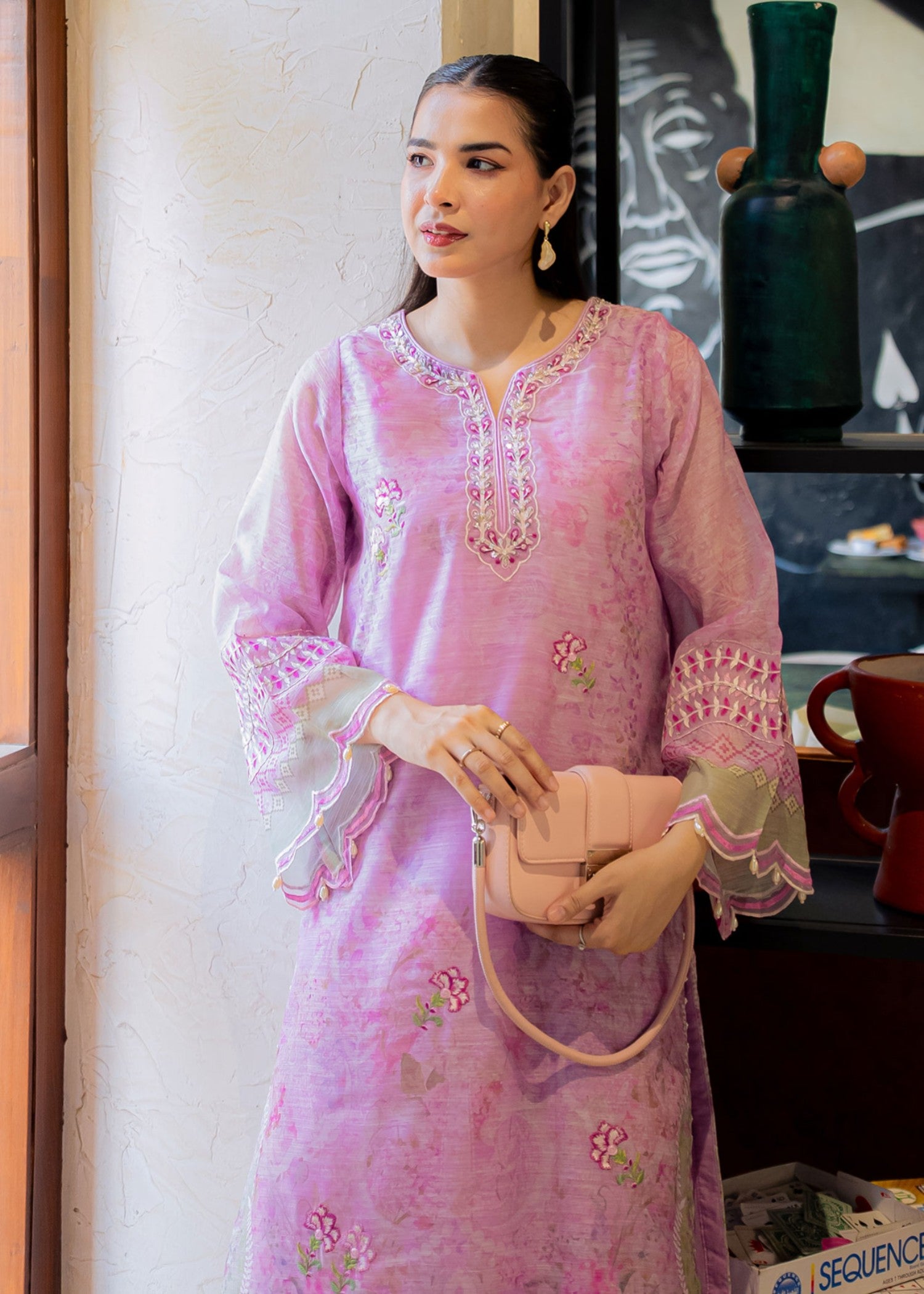 manaar Kurta Set in Lilac
