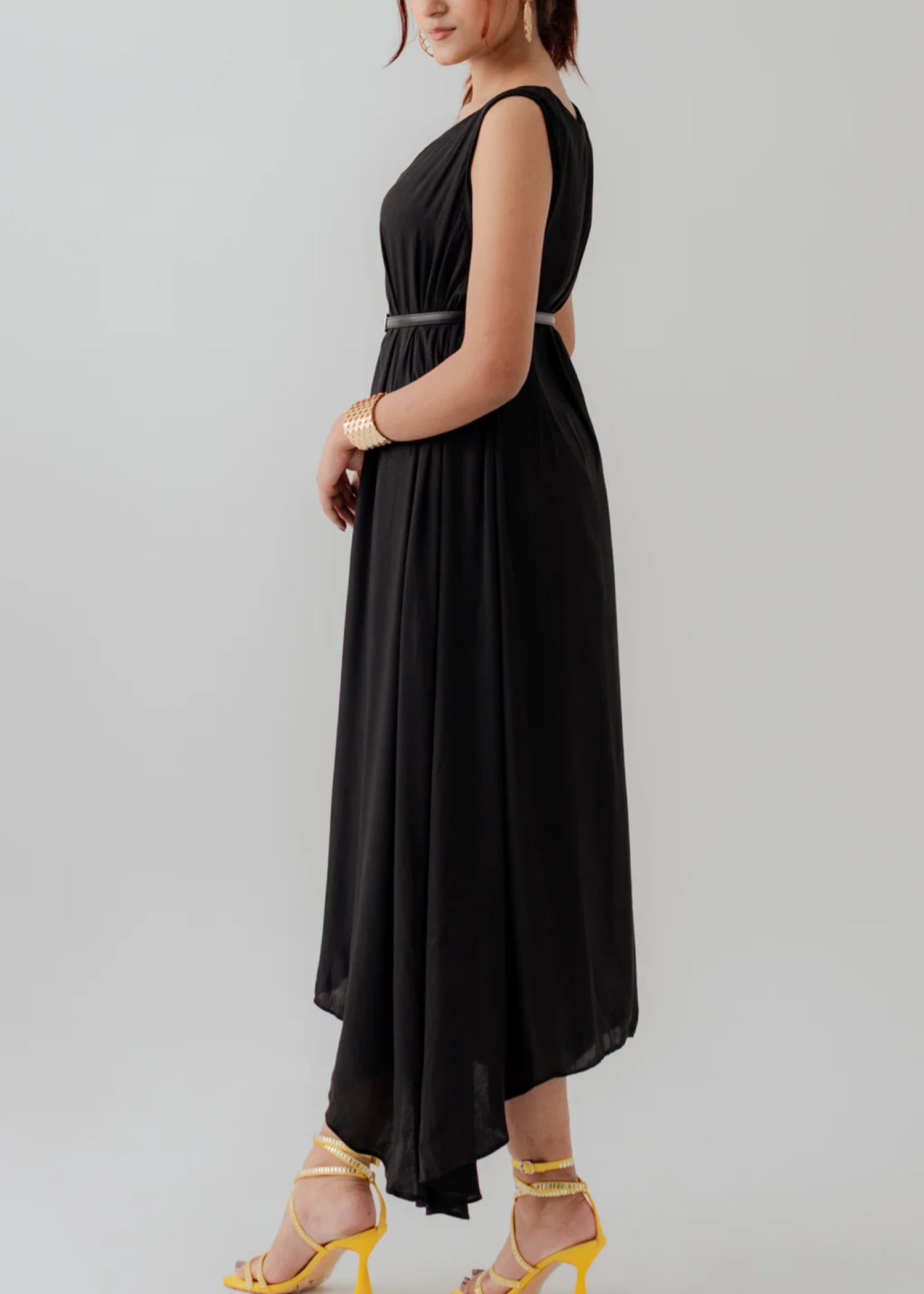 polyester Dress in Black