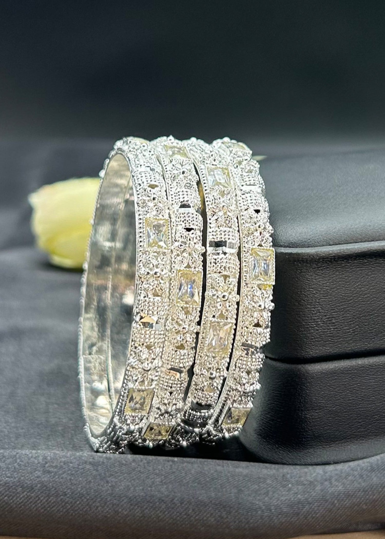 Bangles in White Color by - Trendy Women Bangles HTJ9969