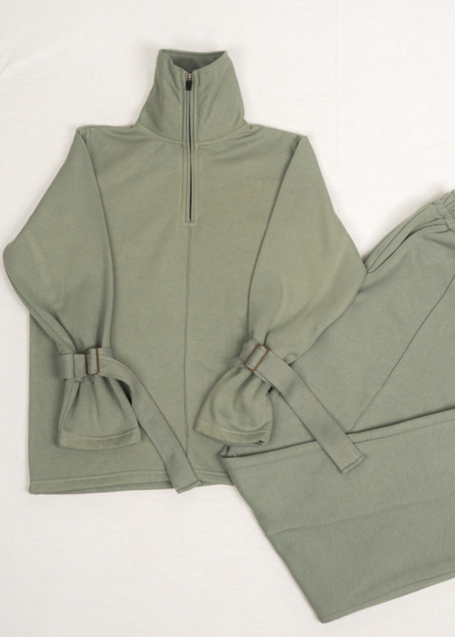 fleece Co Ord Sets in Olive green