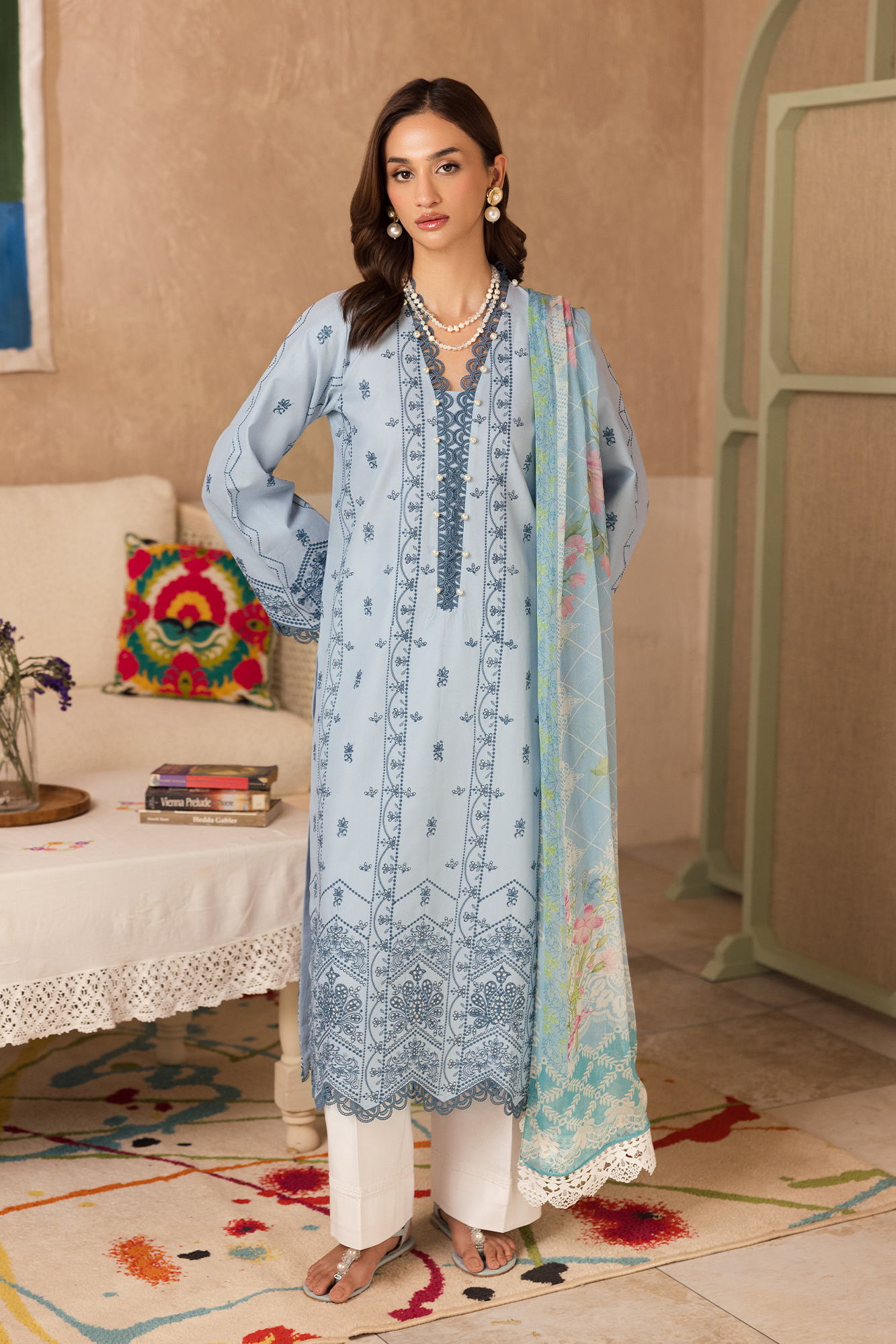 Nissa Chikankari Lawn – N-12