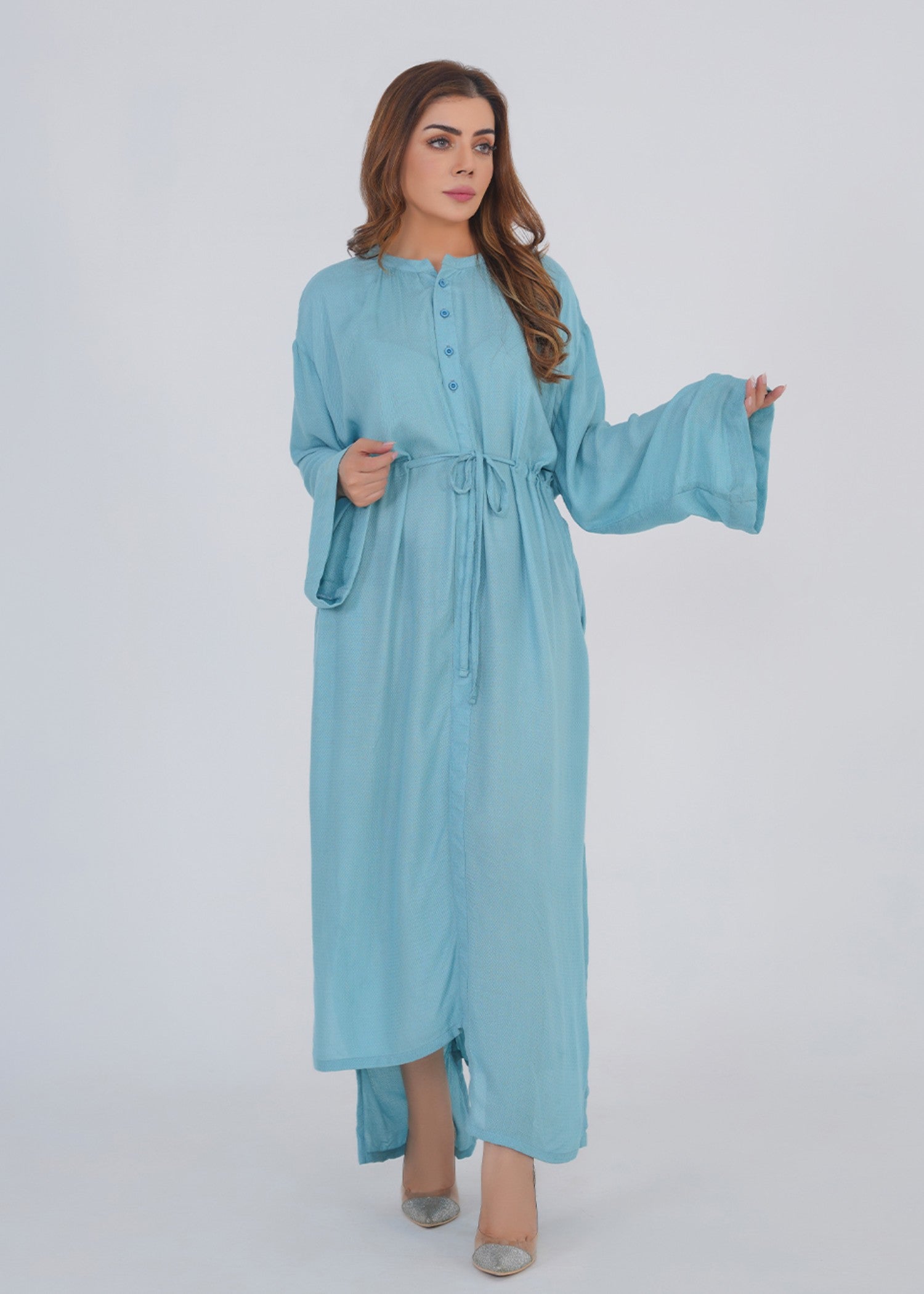 chiffon Dress in Sky