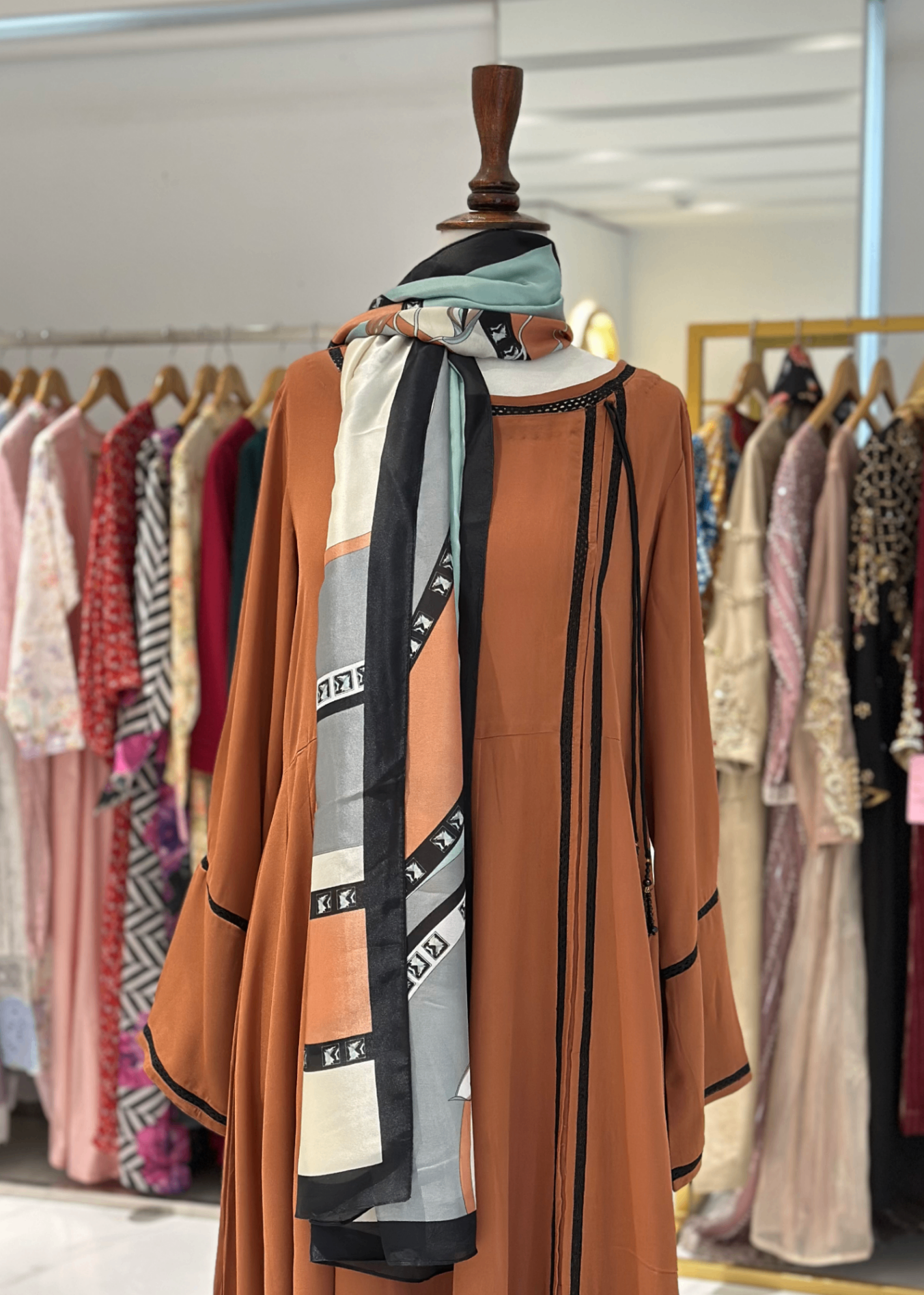 georgette Maxi in Rustic brown