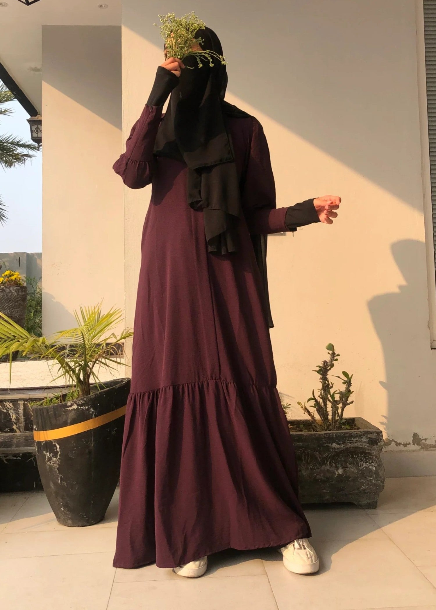 crepe Maxi in Purple