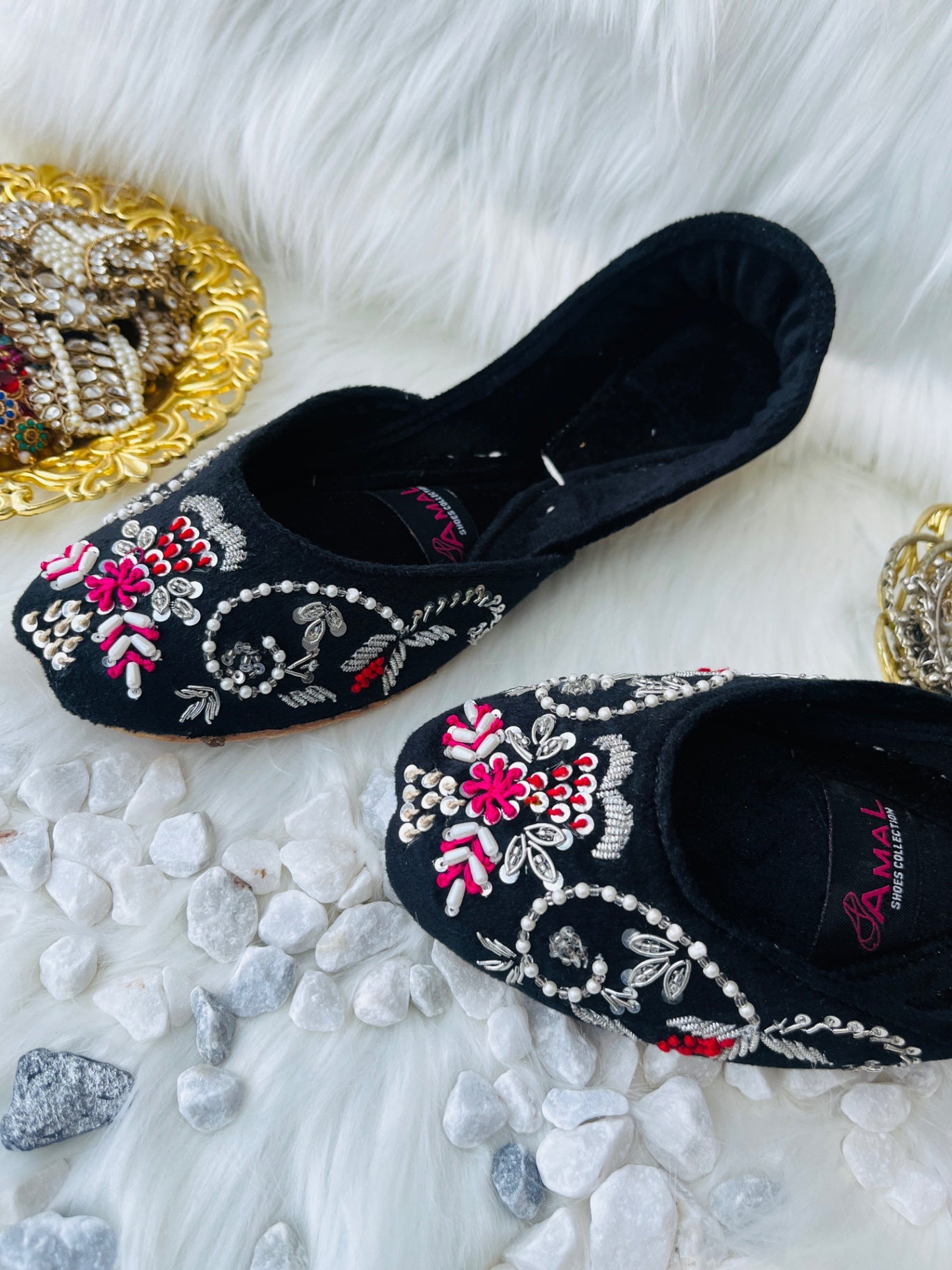 Khussa in Black by - High Quality Women Khussa SJC0177