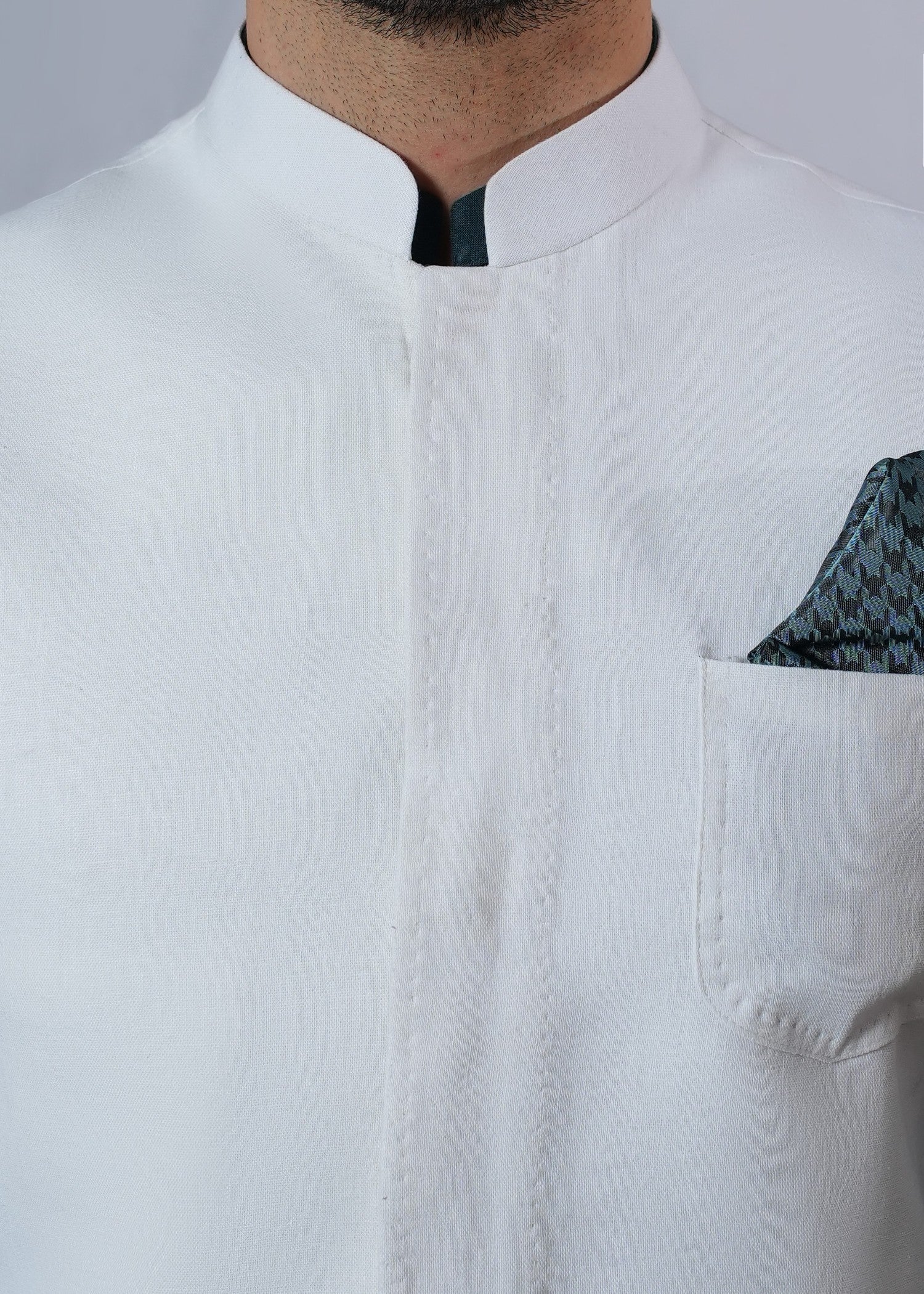 linen Waistcoat in White