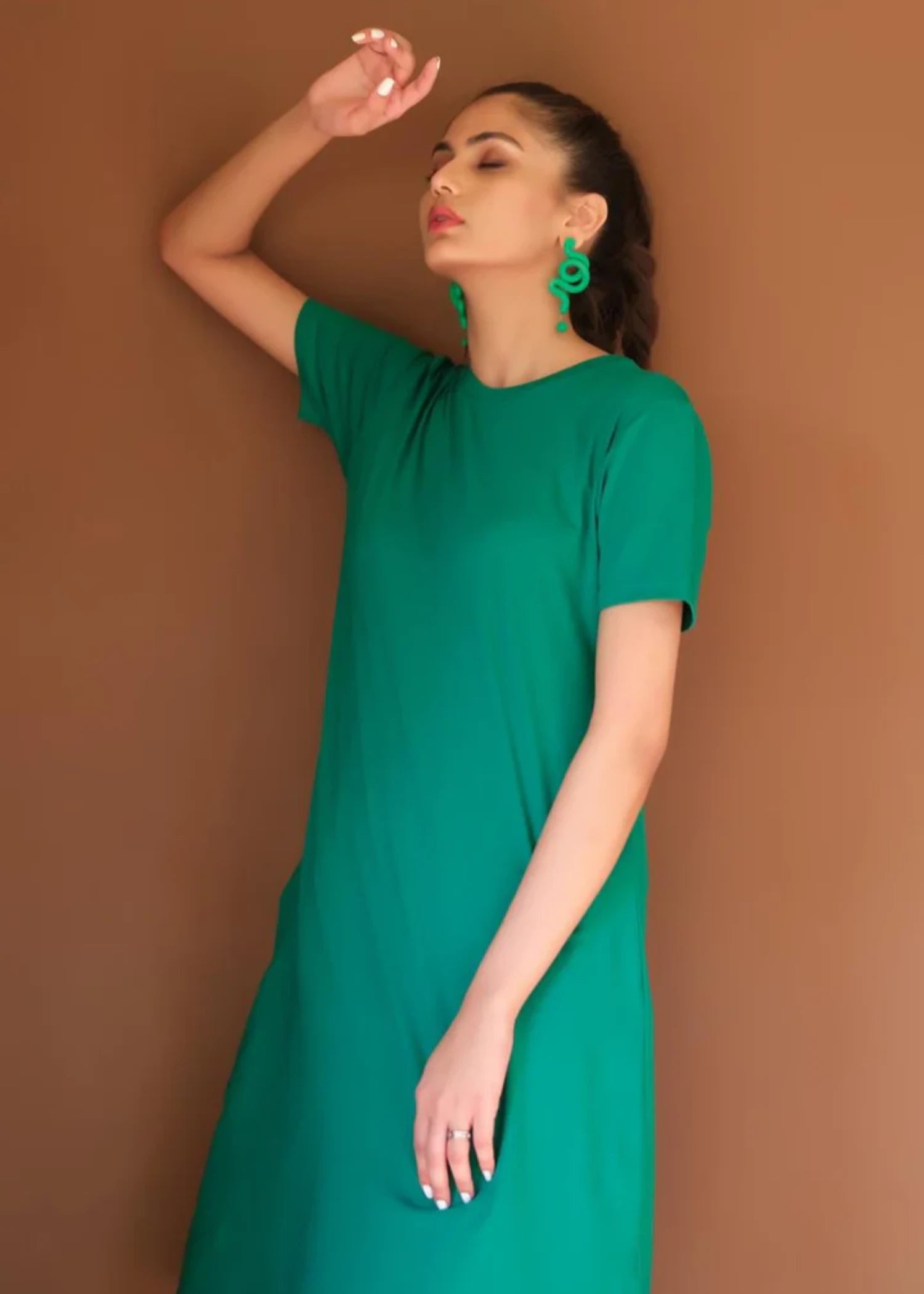 jersey knit Dress in Teal