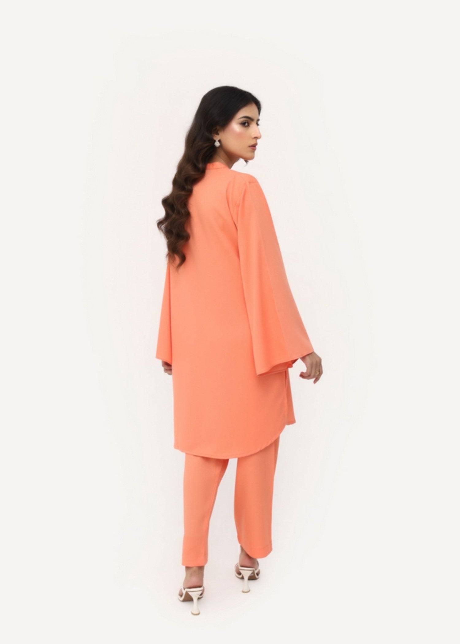 grip Co Ord Sets in Peach orange