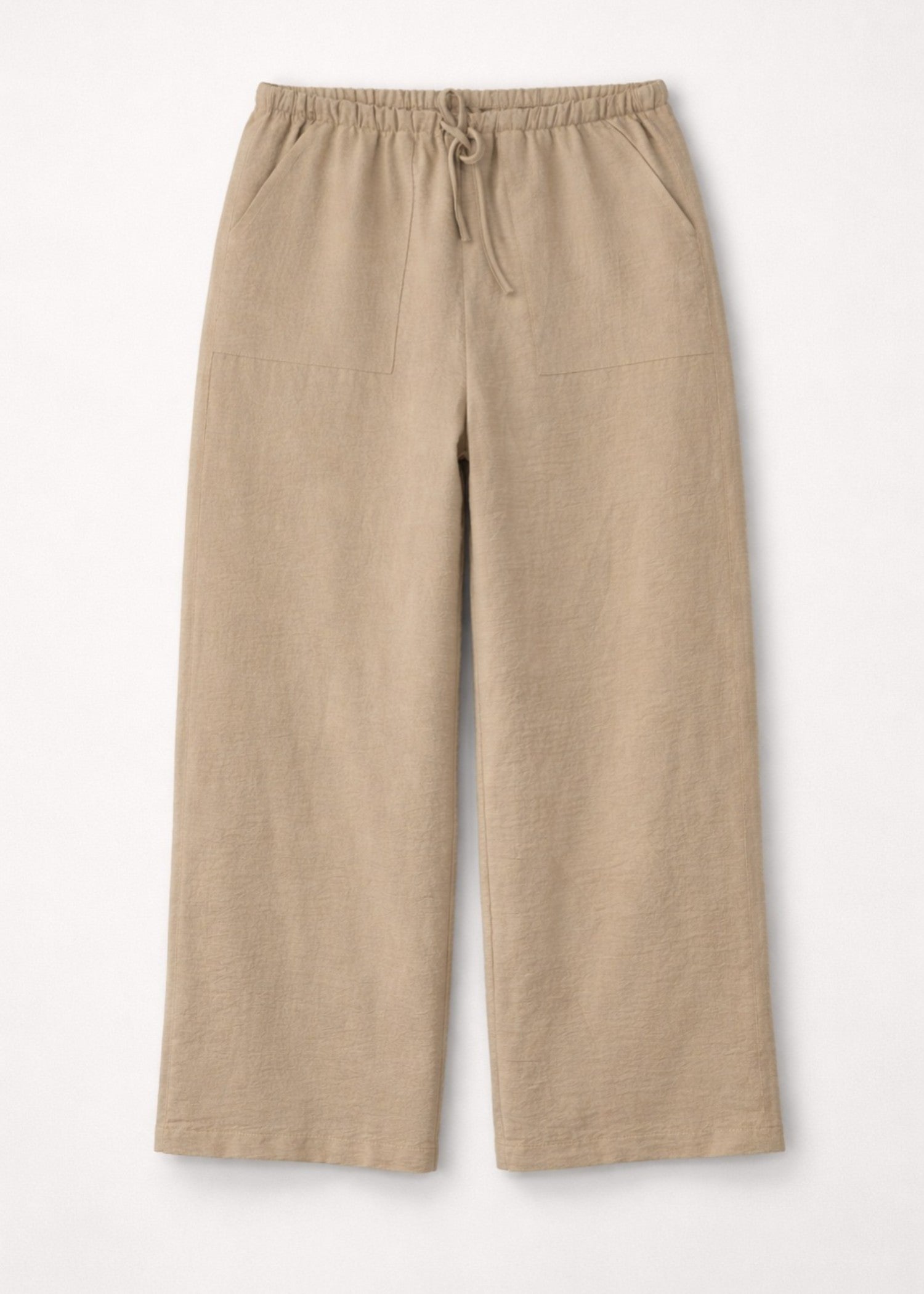 seersucker Trousers in Beige