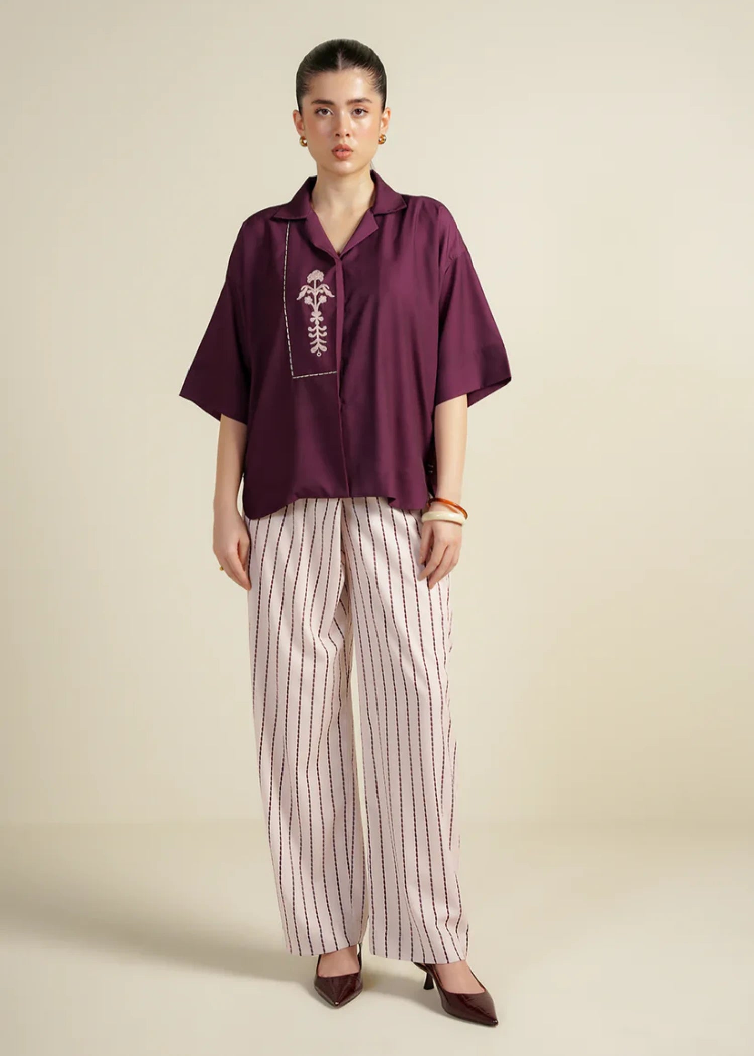 crepe Top in Royal lilac