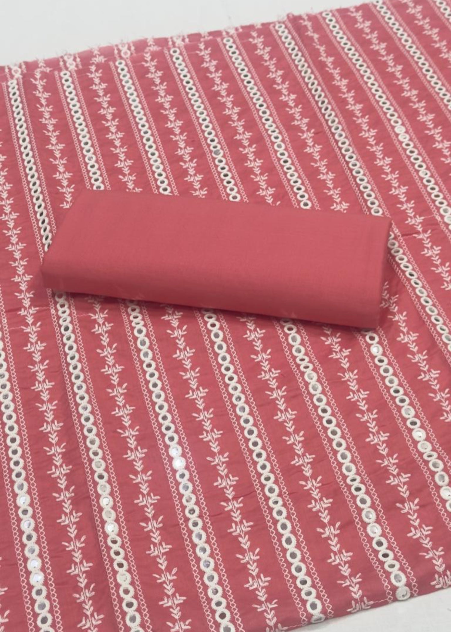 lawn Unstitched in Salmon pink