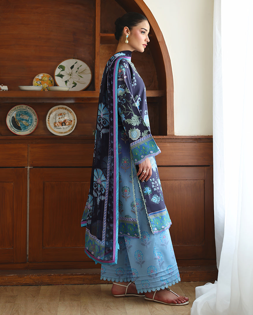 Eclat Garden Printed Lawn – Orchid meadow