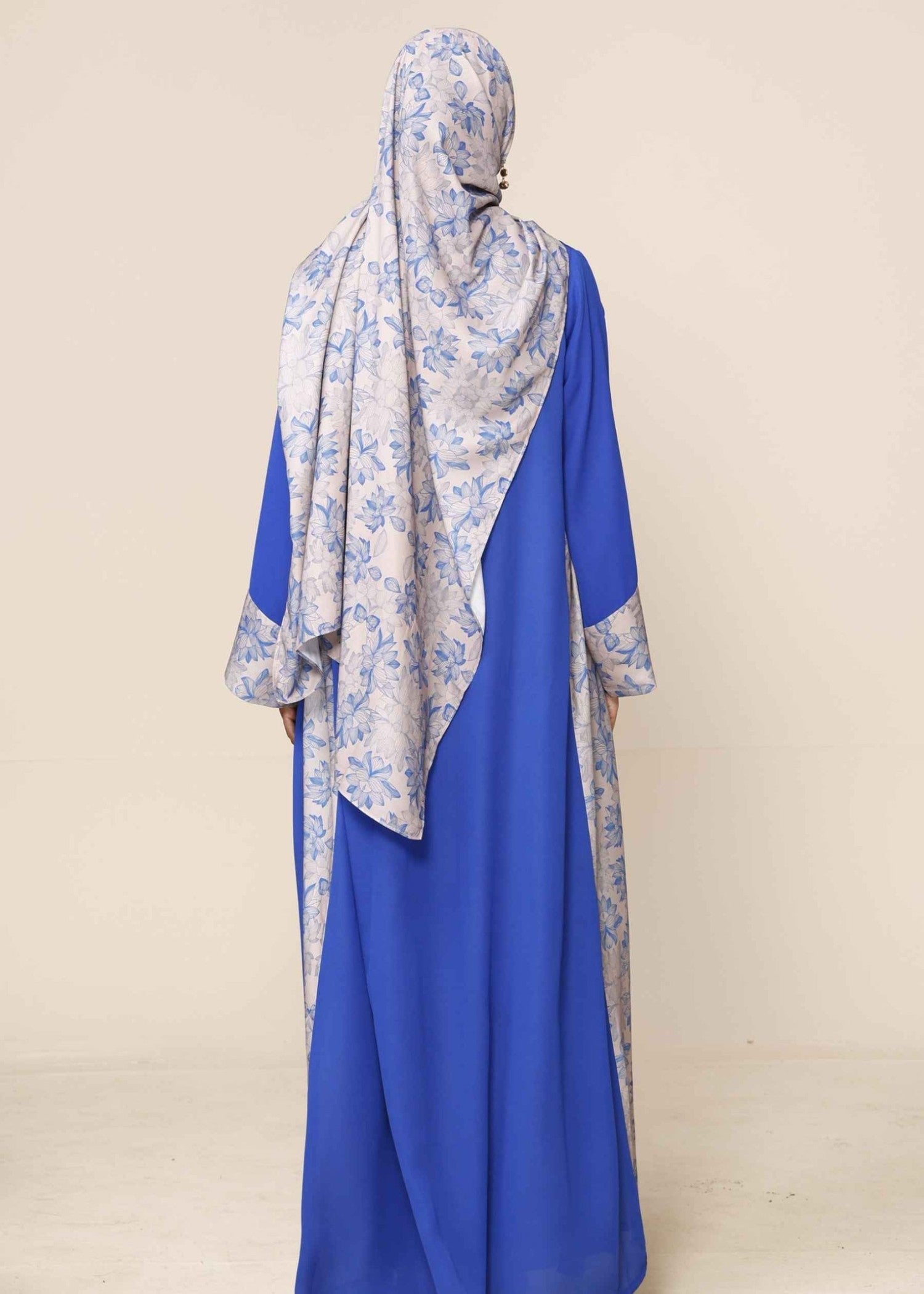 crepe Abaya in Navy blue