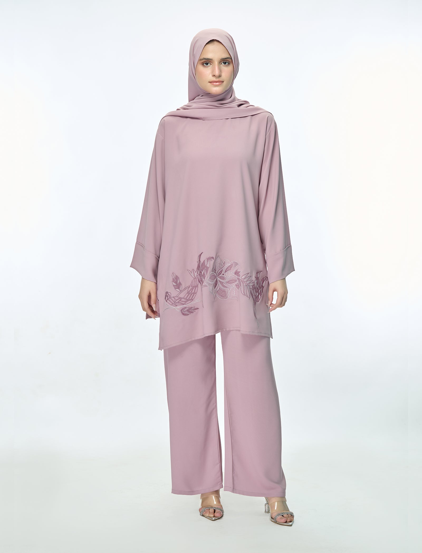 interlock knit Co Ord Sets in Lilac