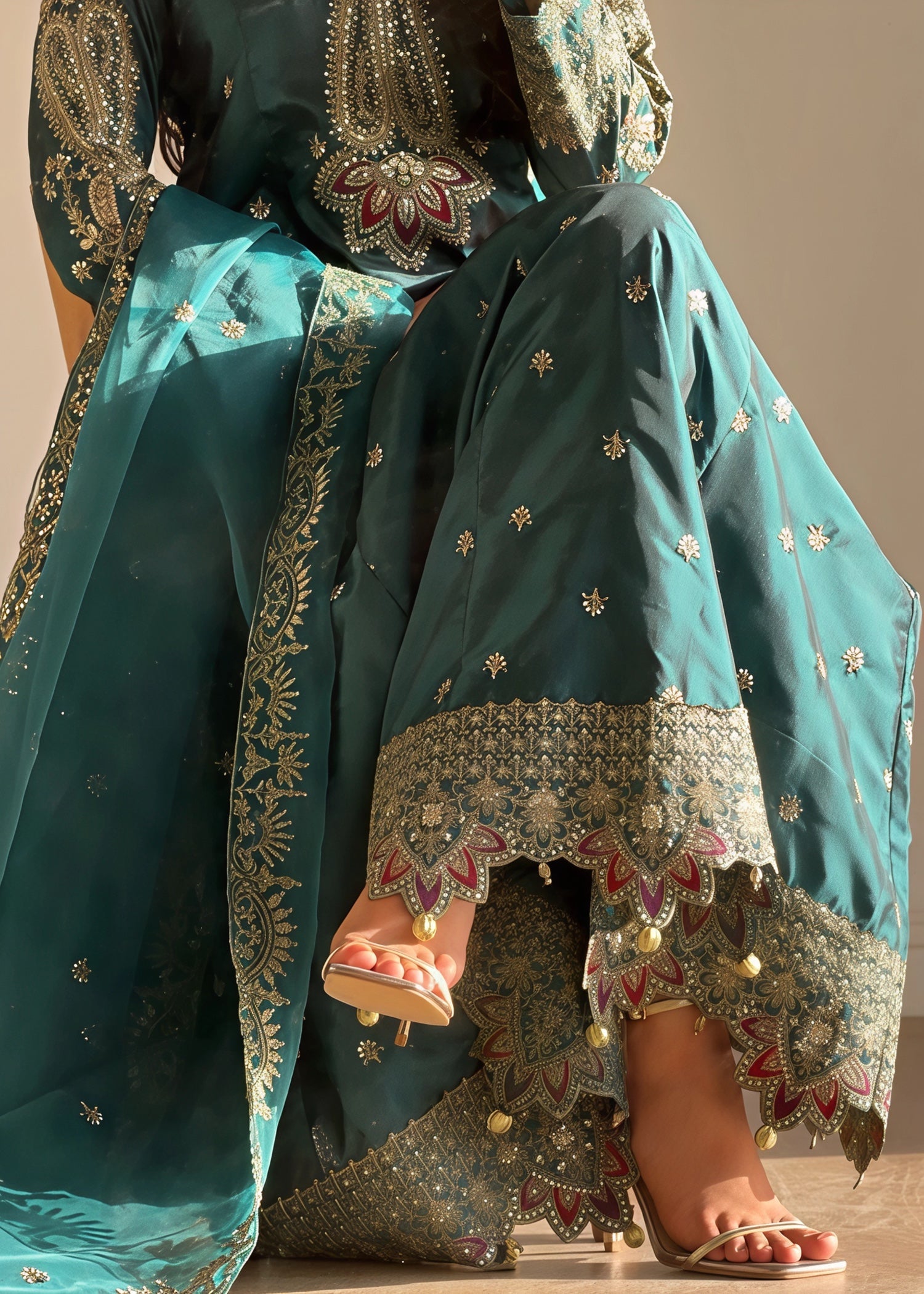 silk Maxi in Teal