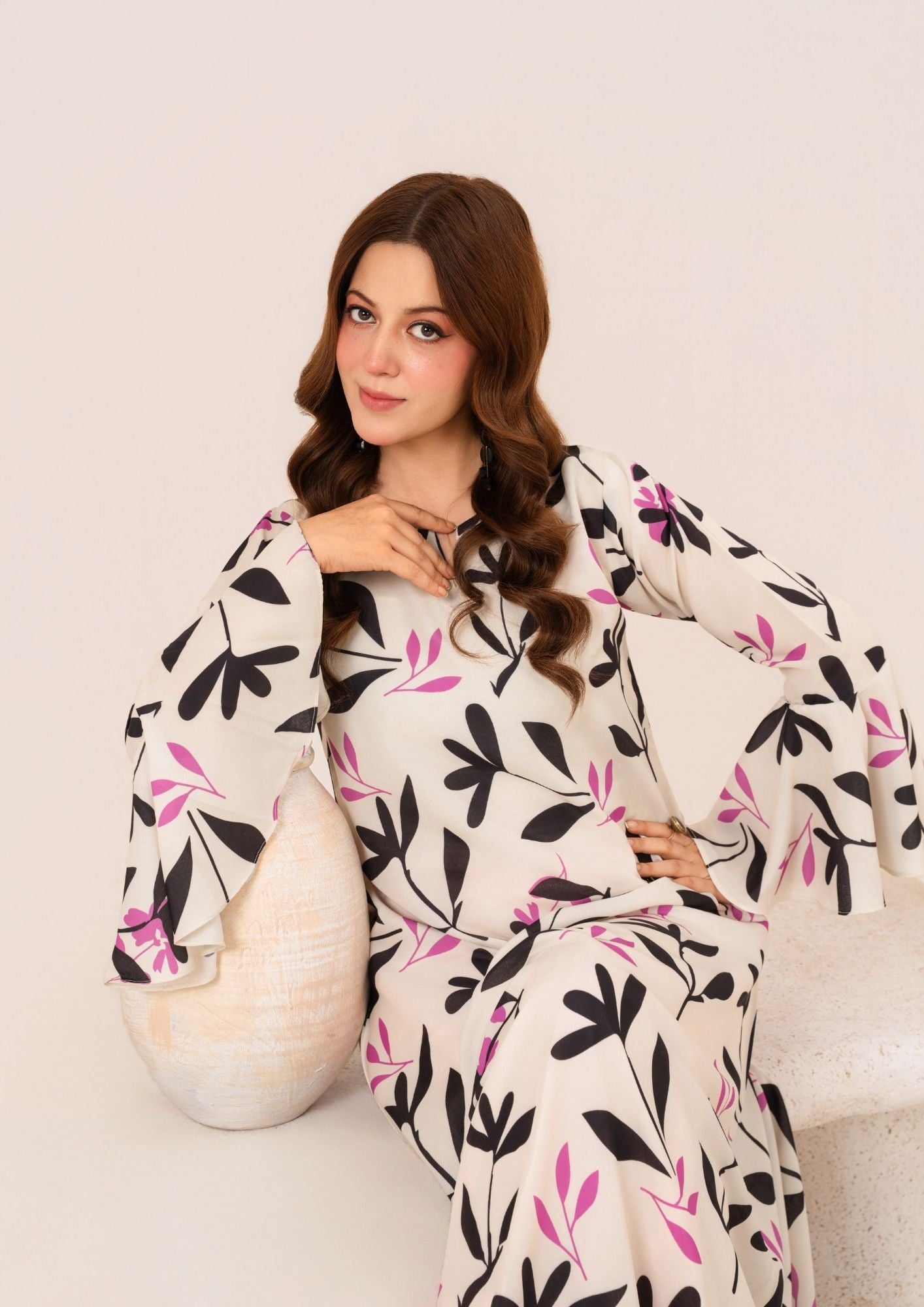 cotton viscose Maxi in Cream