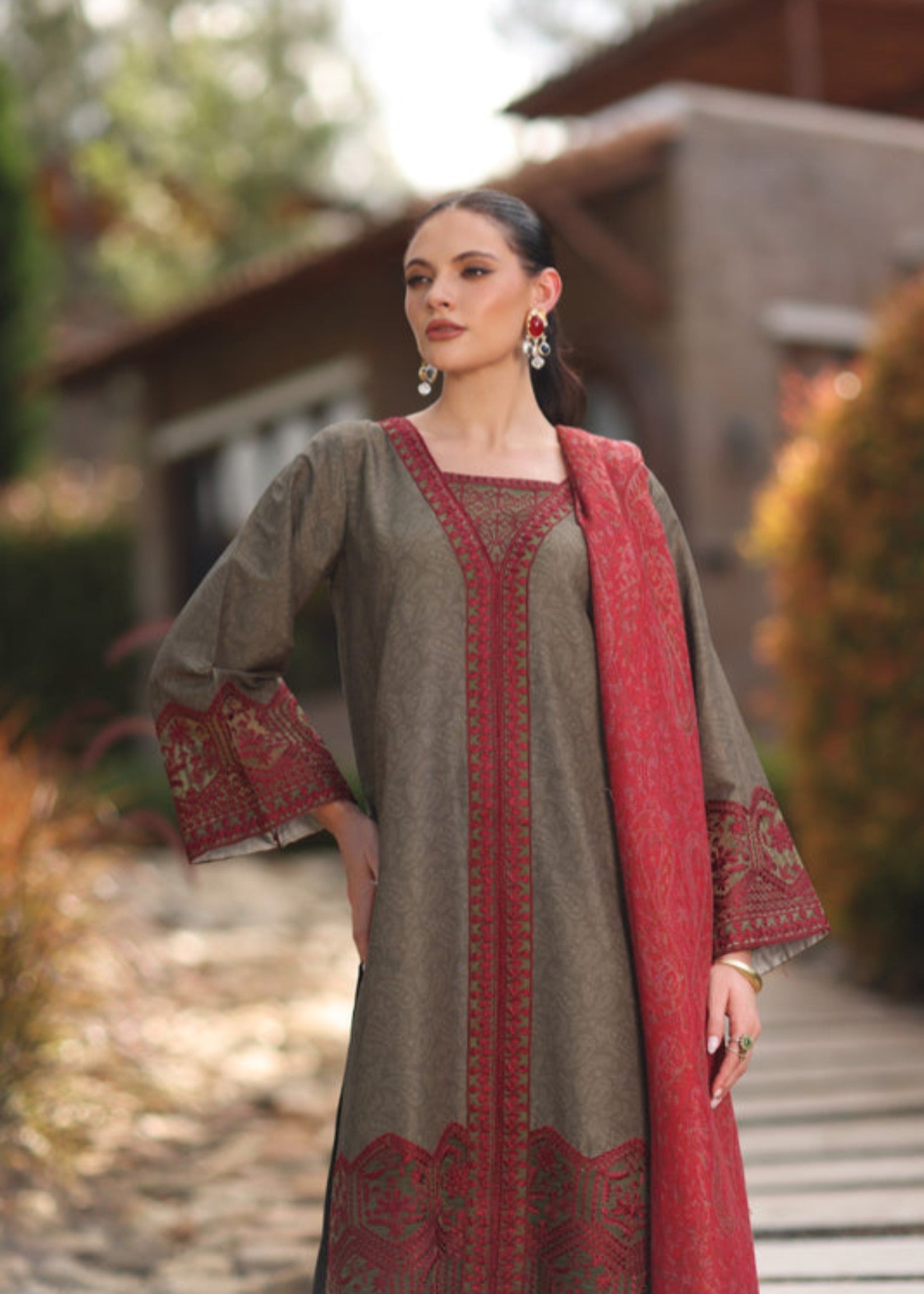 silk Kurta Set in Jet black