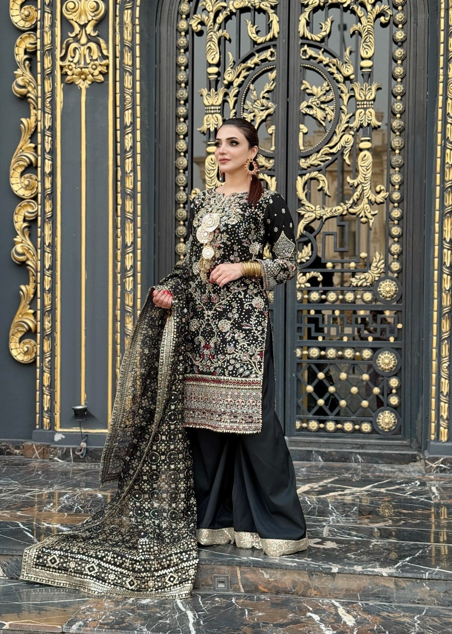 georgette Sharara in Black