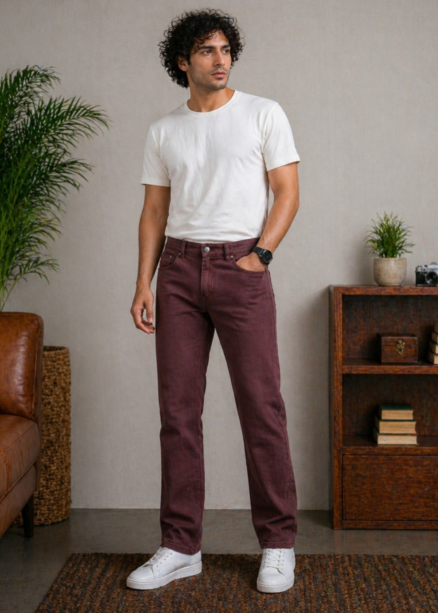denim Jeans in Chocolate brown
