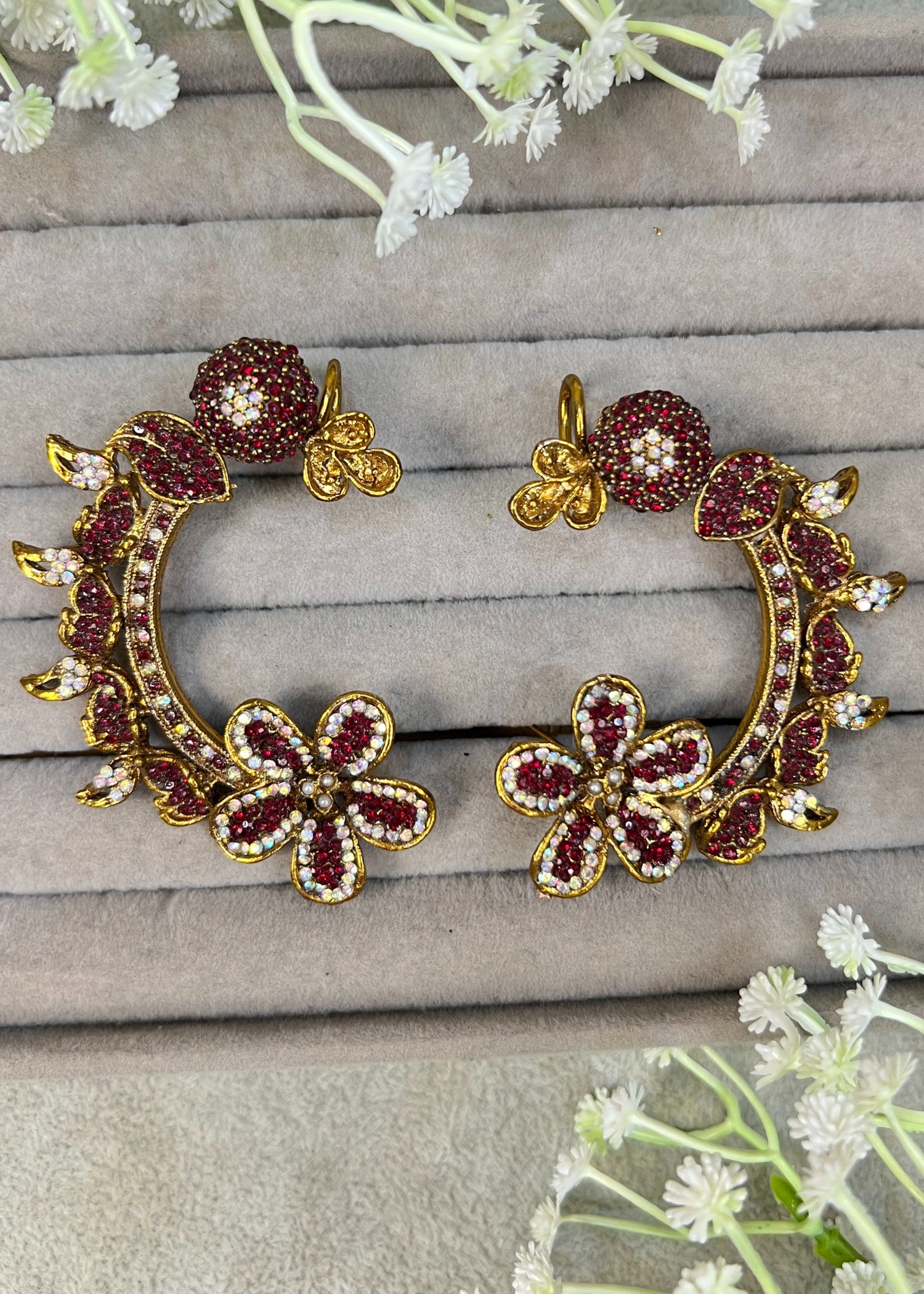 Earrings in Carmine Color by - Trendy Women Earrings PHQ1339