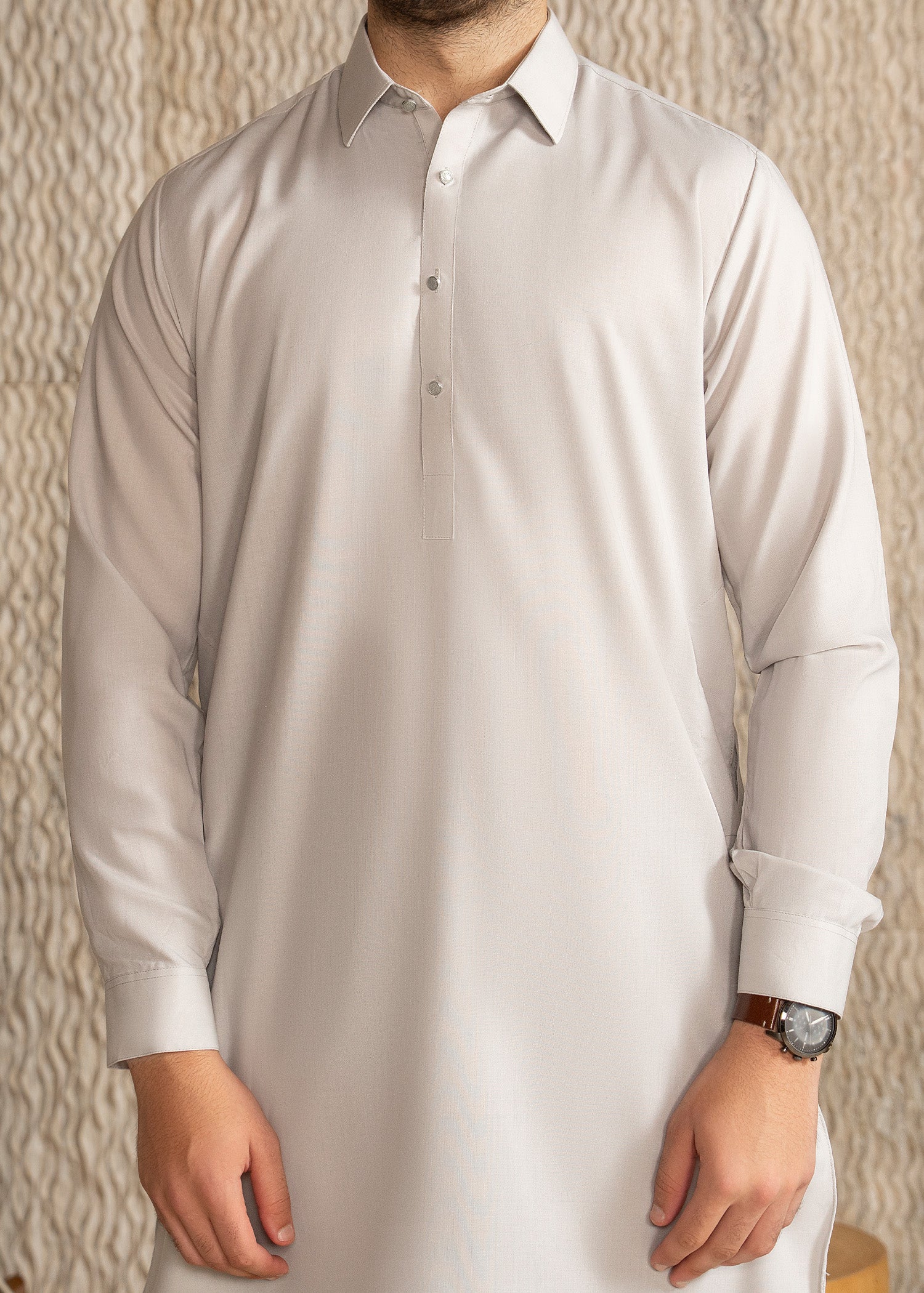wash & wear Shalwar Kameez in Steal grey by Buraq