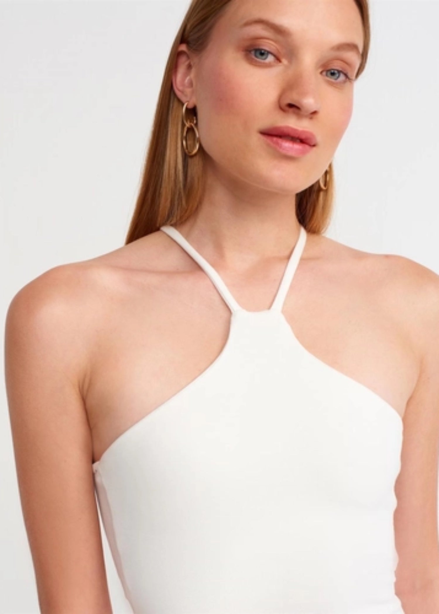 jersey knit Dress in White