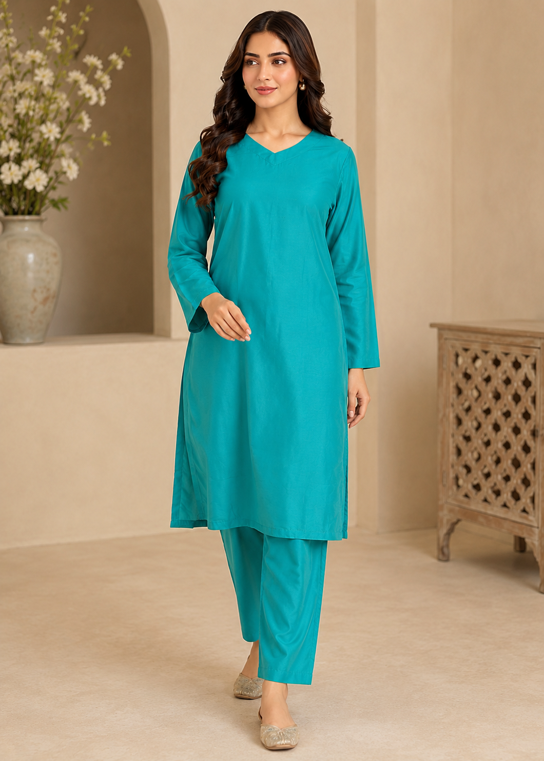 linen Co Ord Sets in Parrot green