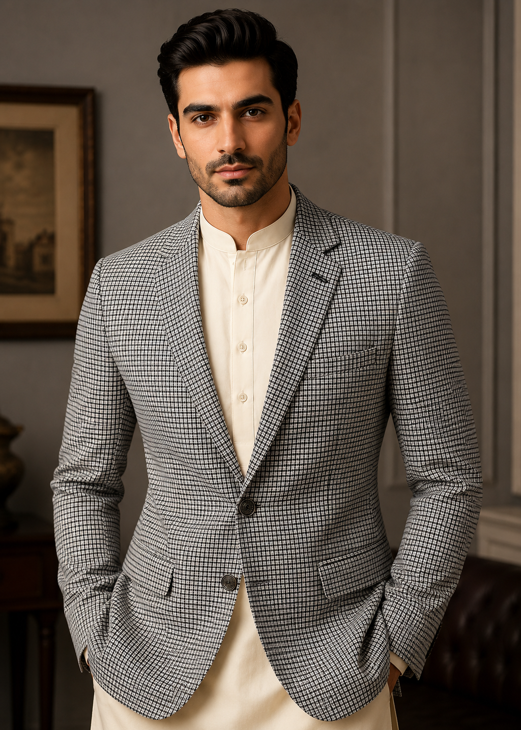 tropical Blazer in Silver