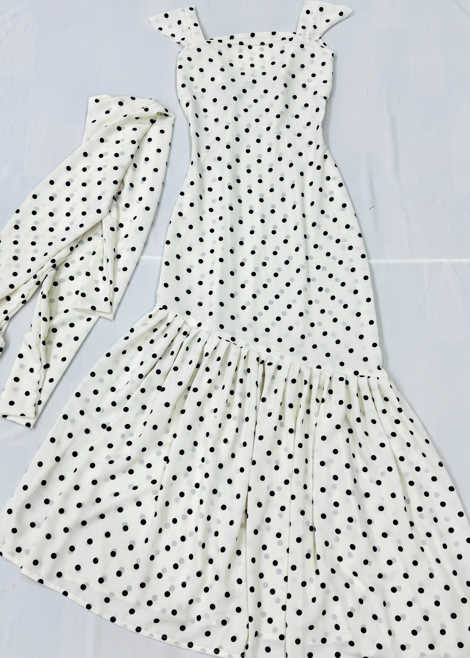 chiffon Dress in White