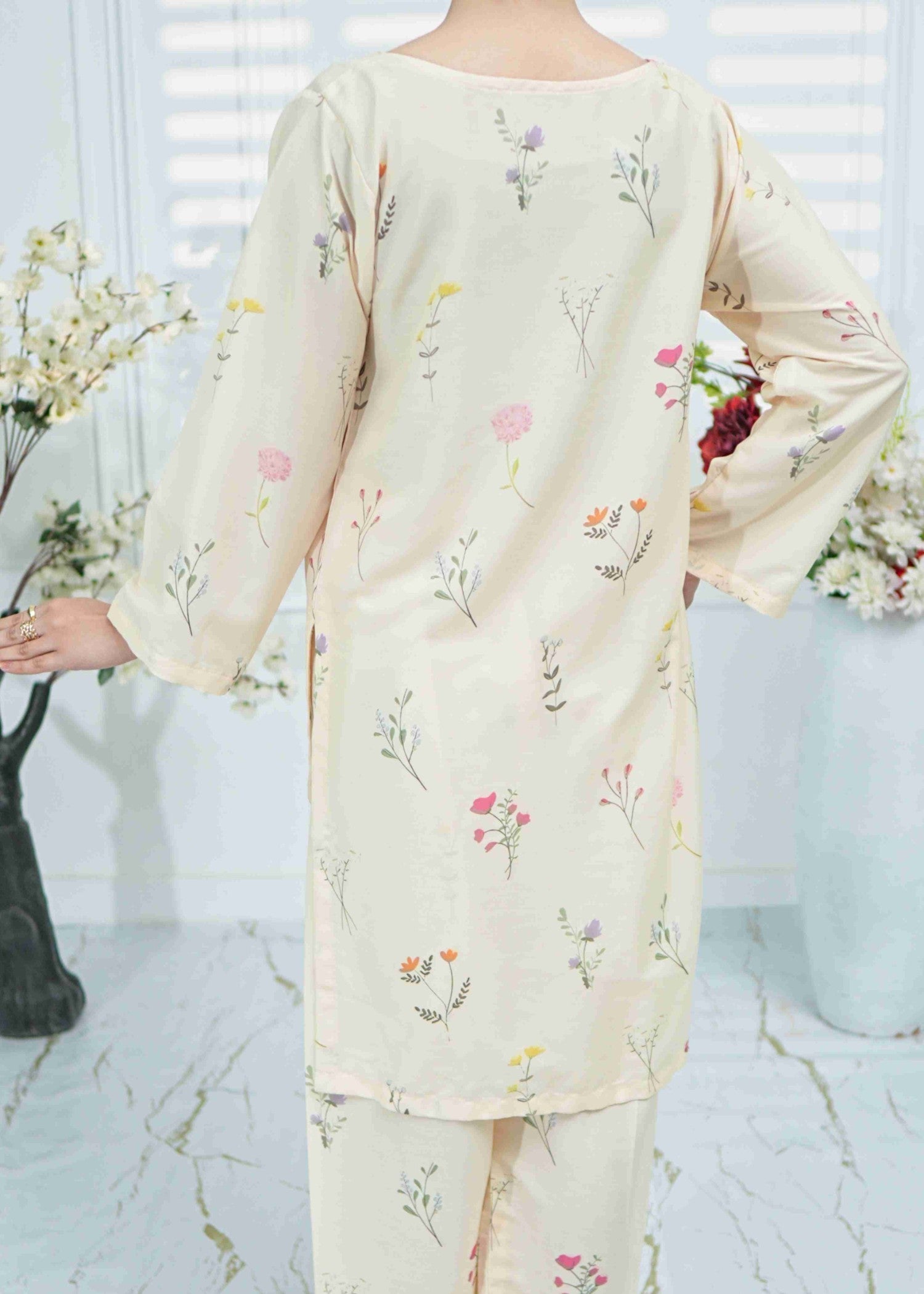 swiss lawn Co Ord Sets in Cream