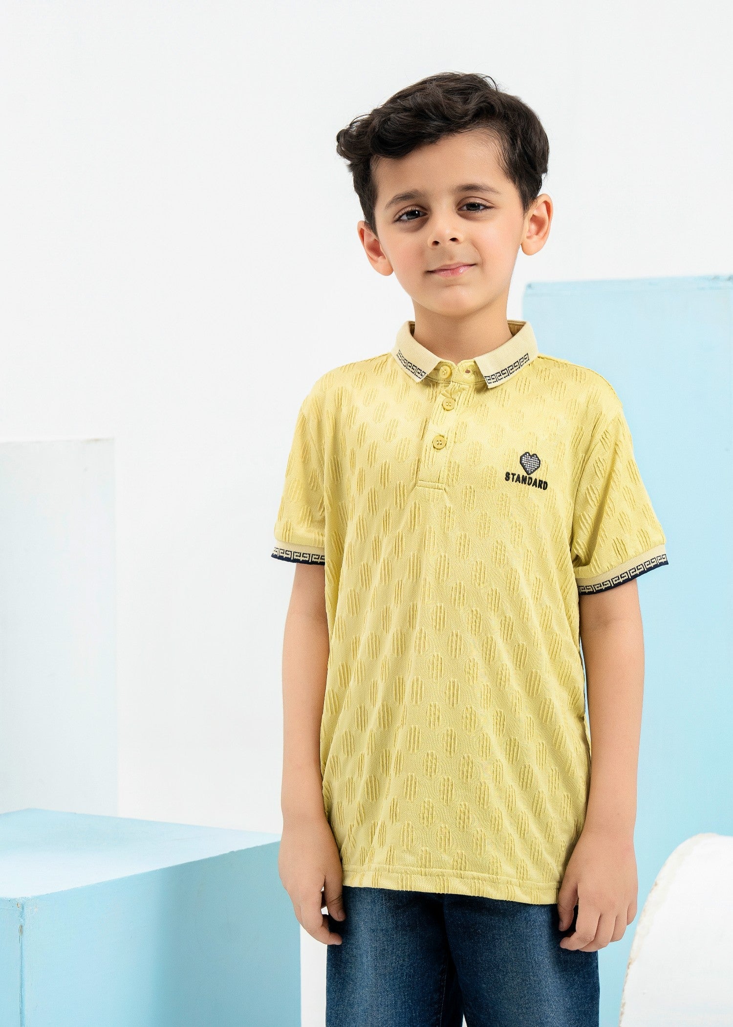 cotton Polo Shirt in Yellow