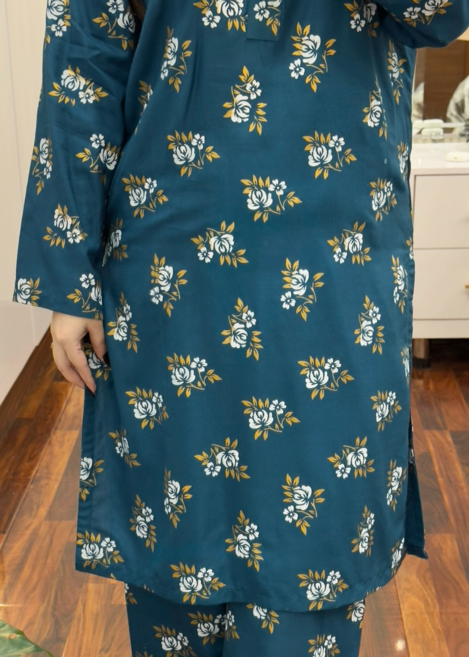 linen Co Ord Sets in Ocean blue