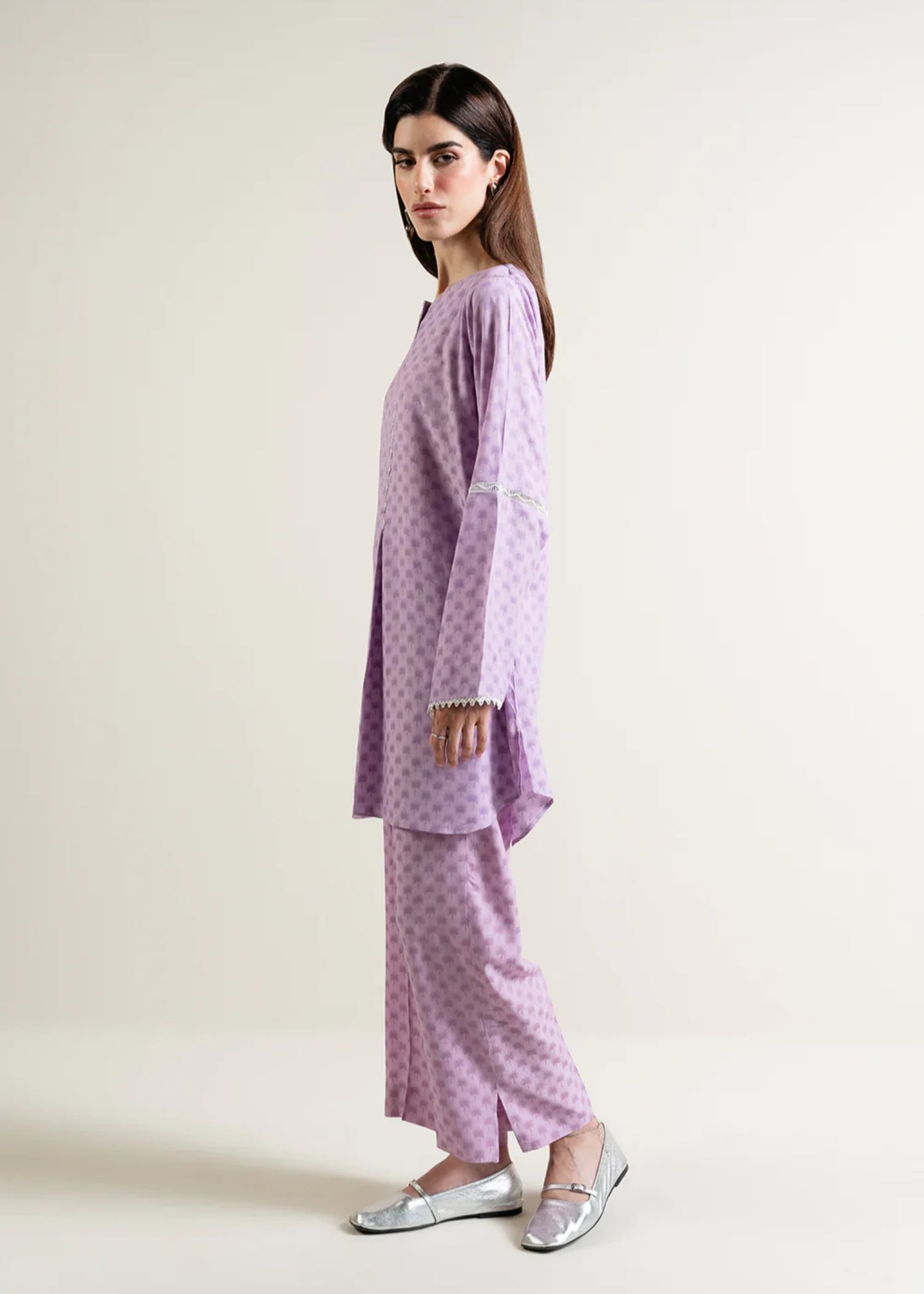 jacquard Tunic in Lilac